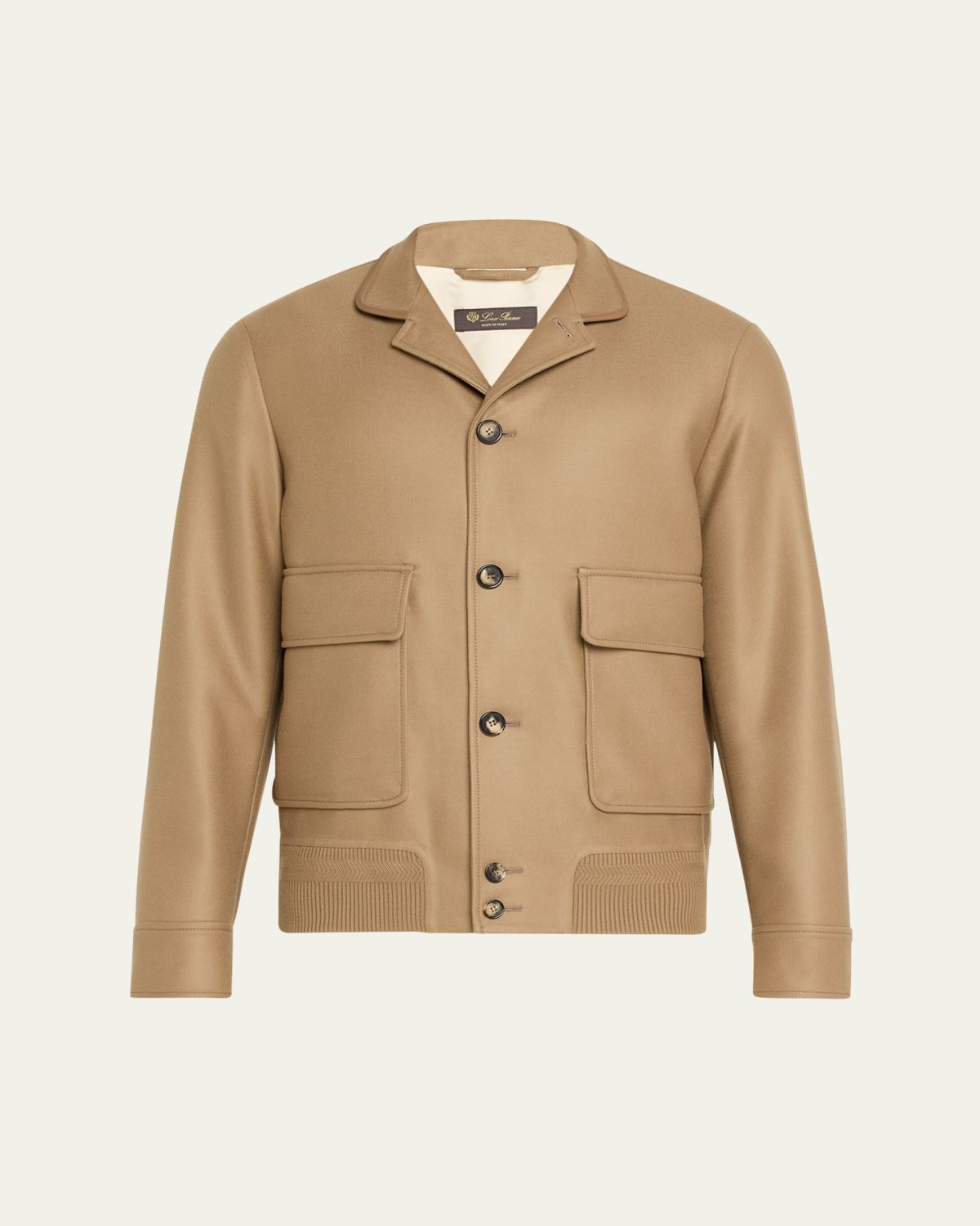 Loro Piana Men's Spagna Double-Face Wool Bomber Jacket