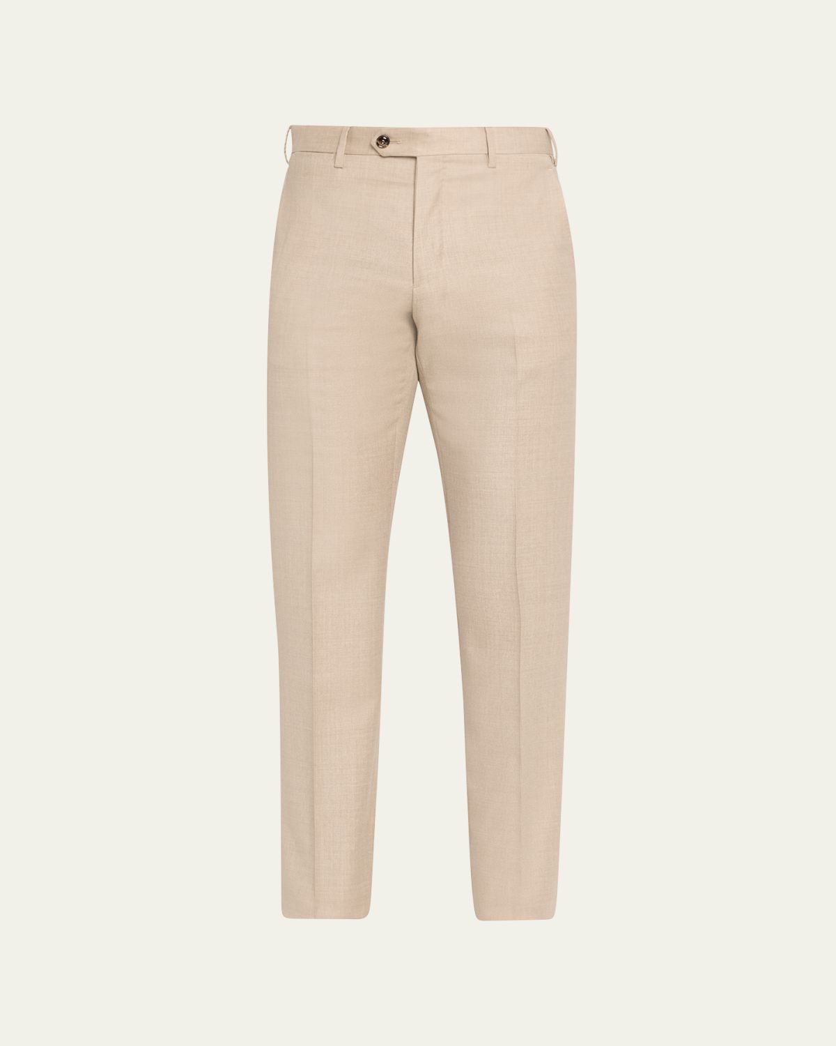 Giorgio Armani Men's Solid Wool Flat Front Trousers