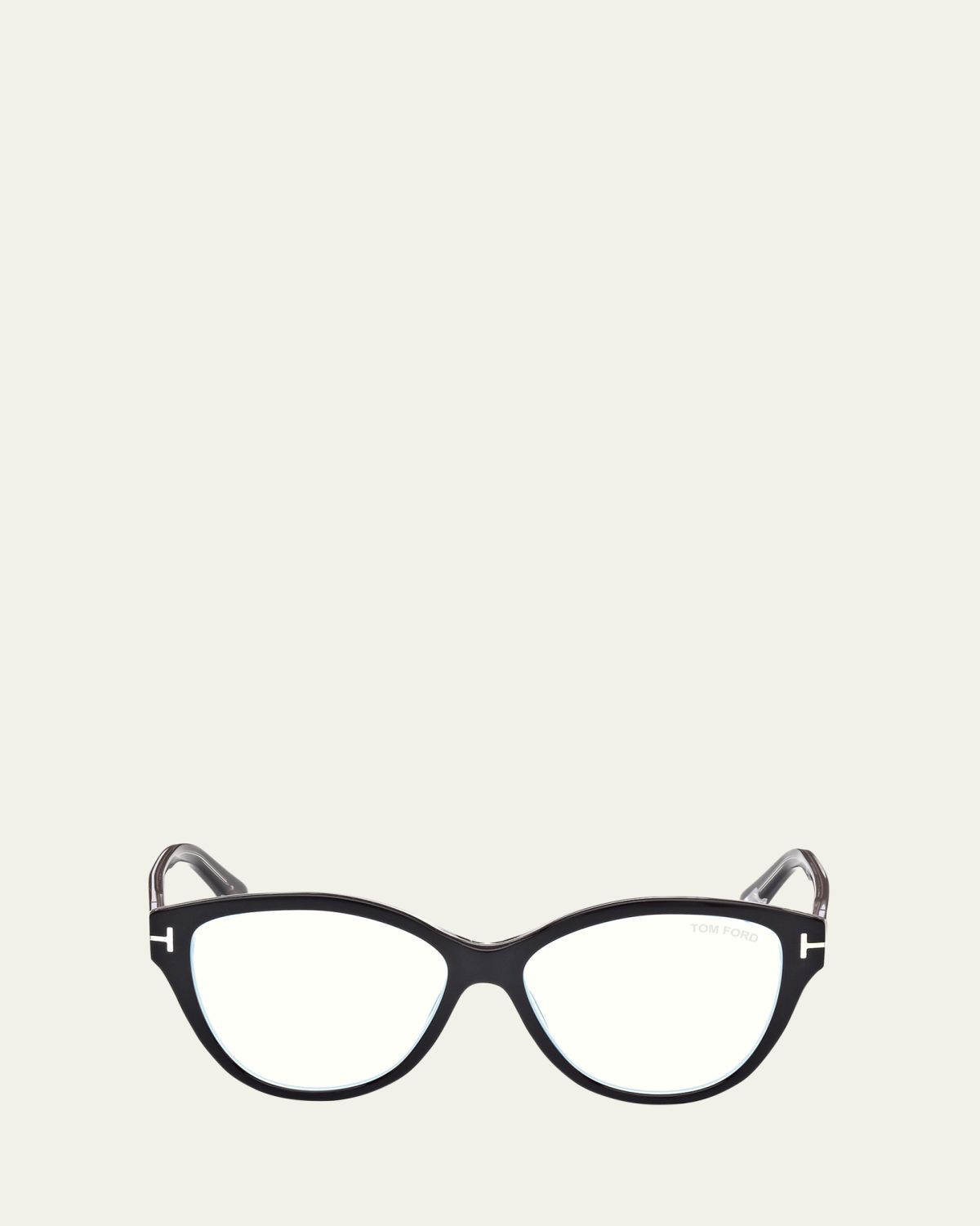 TOM FORD Blue Blocking Rounded Acetate Cat-Eye Glasses