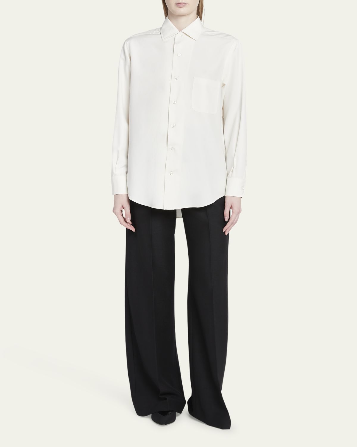 Loro Piana Andre Button Down Silk Blouse | Thumbnail 2