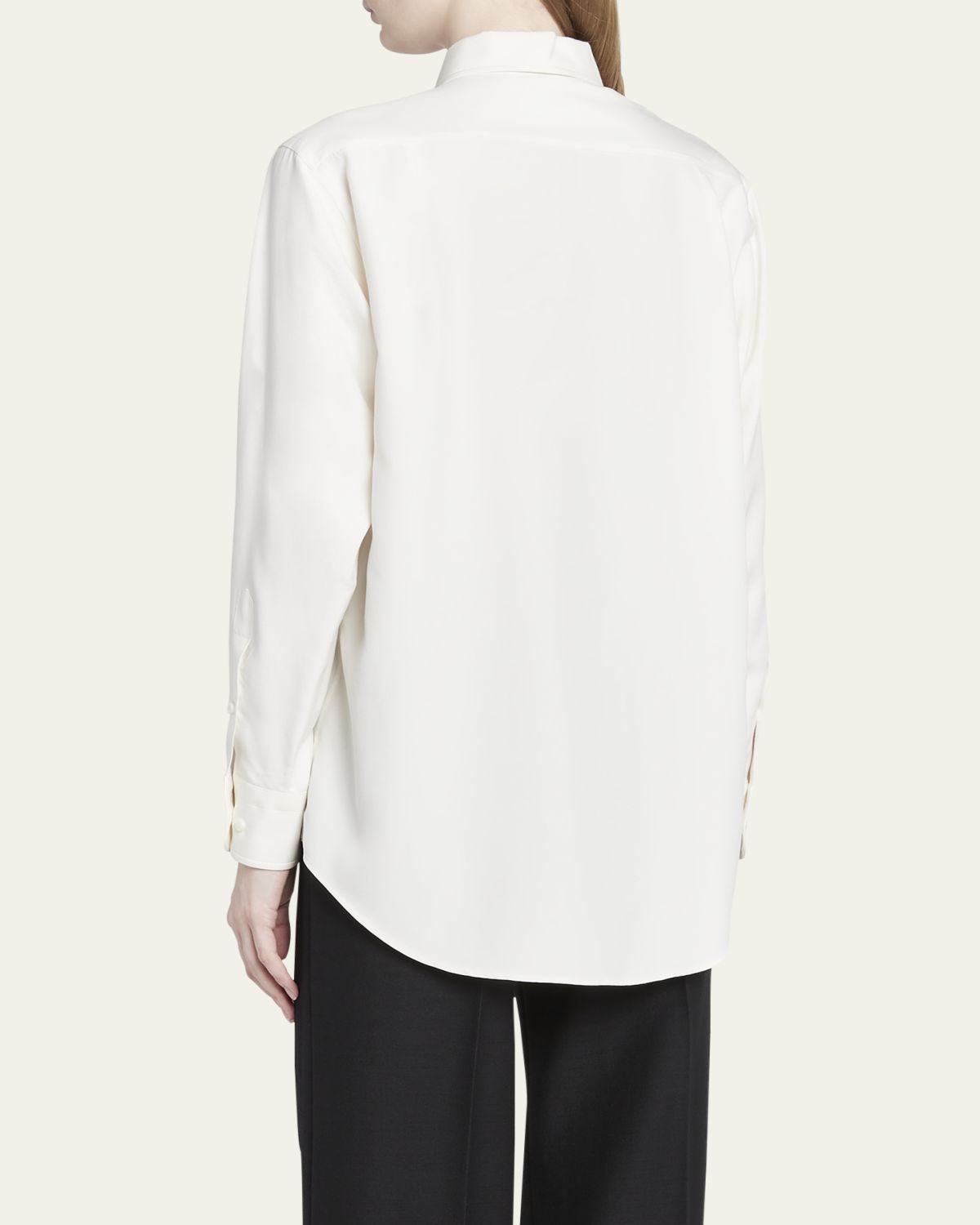 Loro Piana Andre Button Down Silk Blouse | Thumbnail 3