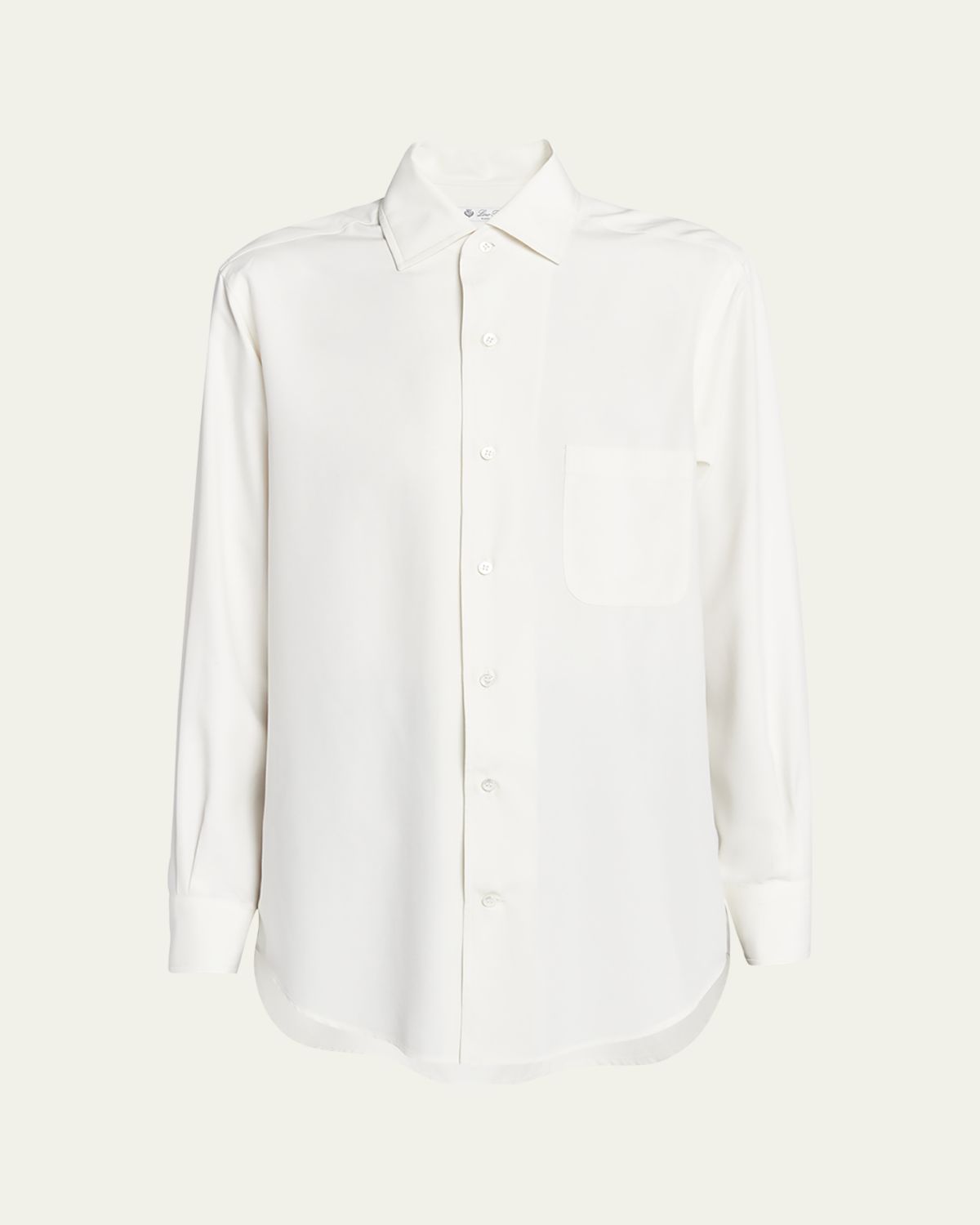 Loro Piana Andre Button Down Silk Blouse