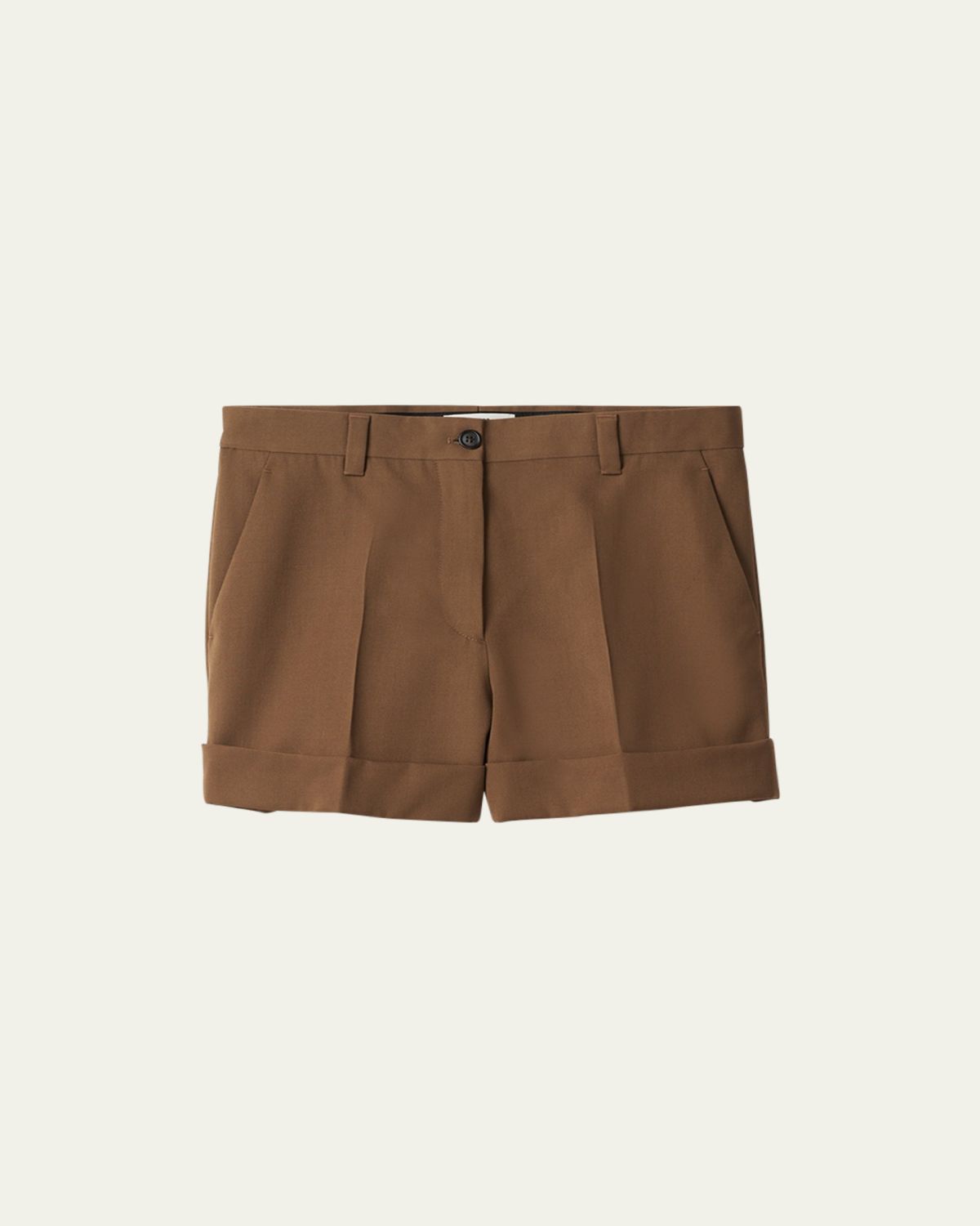 Miu Miu Logo Gabardine Low-Waist Bermuda Shorts