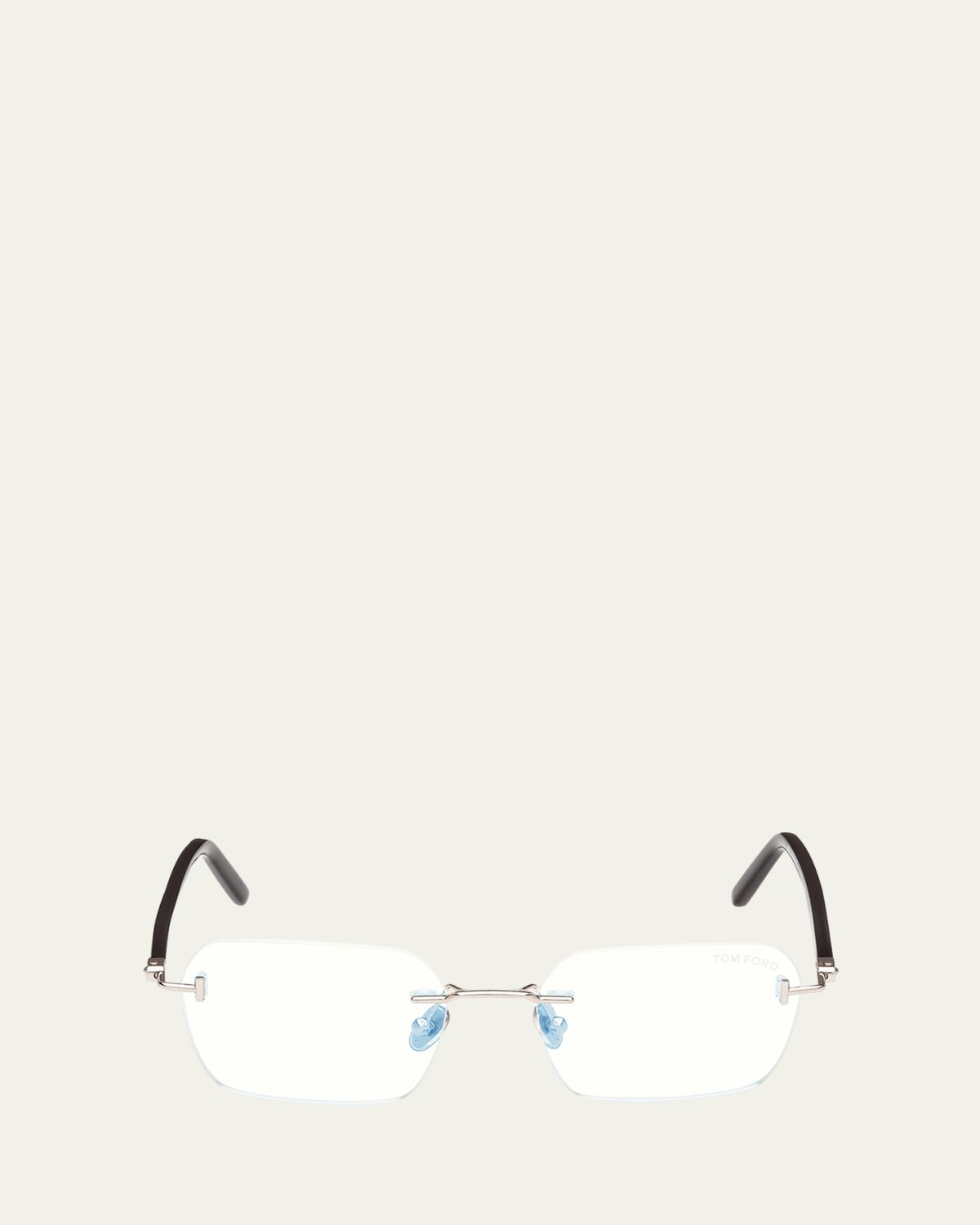 TOM FORD Men's Rimless Rectangle Blue Light-Blocking Glasses | Thumbnail 3 TOM FORD Men's Rimless Rectangle Blue Light-Blocking Glasses | Thumbnail 3