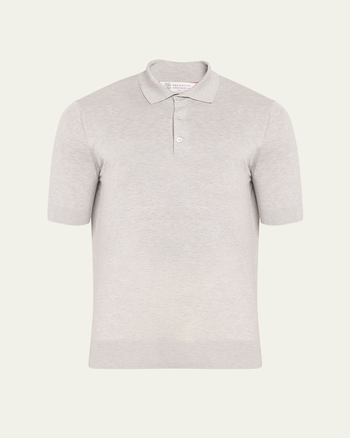 Brunello Cucinelli Men's Cotton-Silk Polo Shirt