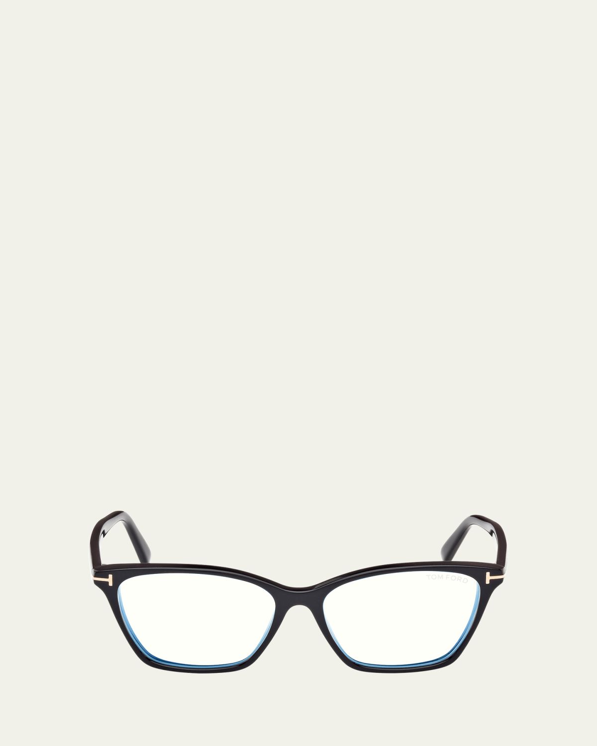 TOM FORD Blue Blocking Sleek Acetate Cat-Eye Glasses | Thumbnail 4