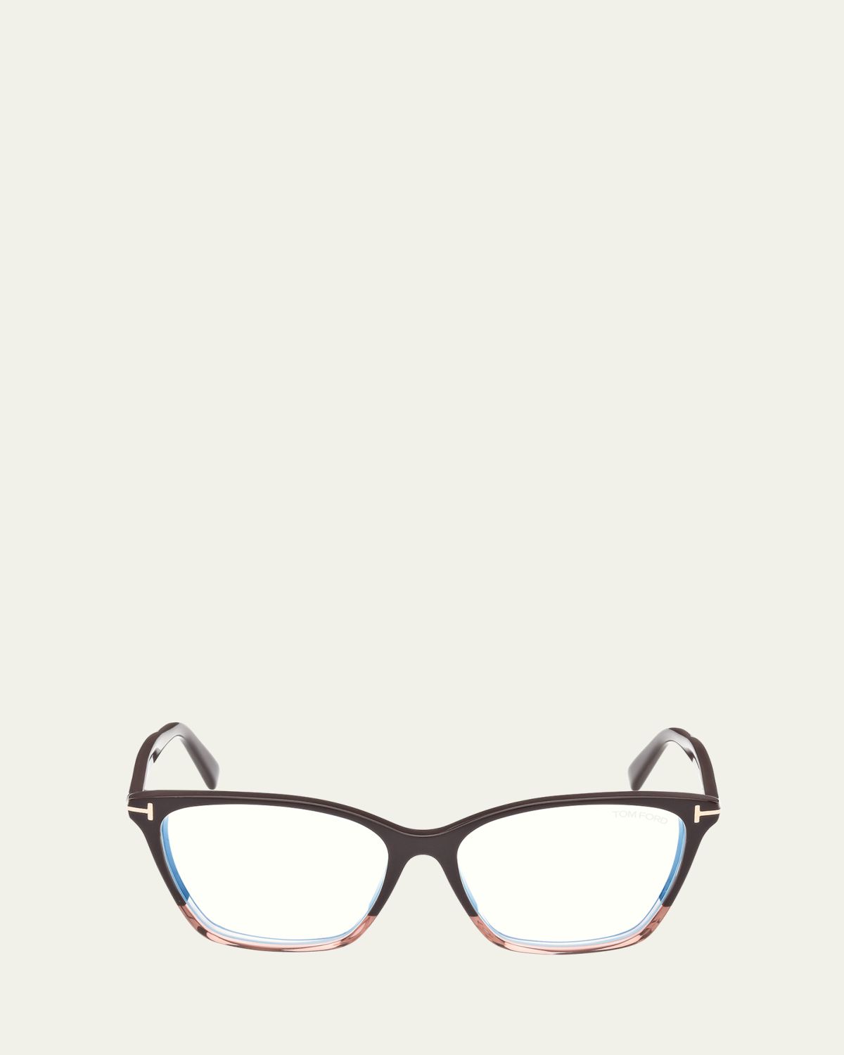 TOM FORD Blue Blocking Two-Tone Acetate Cat-Eye Glasses | Thumbnail 4
