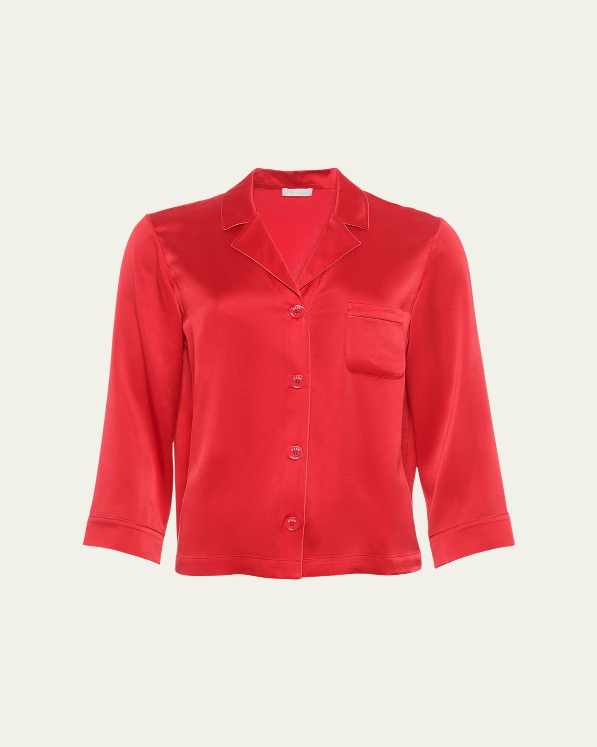 Eres Convive Button-Down Silk Pajama Shirt