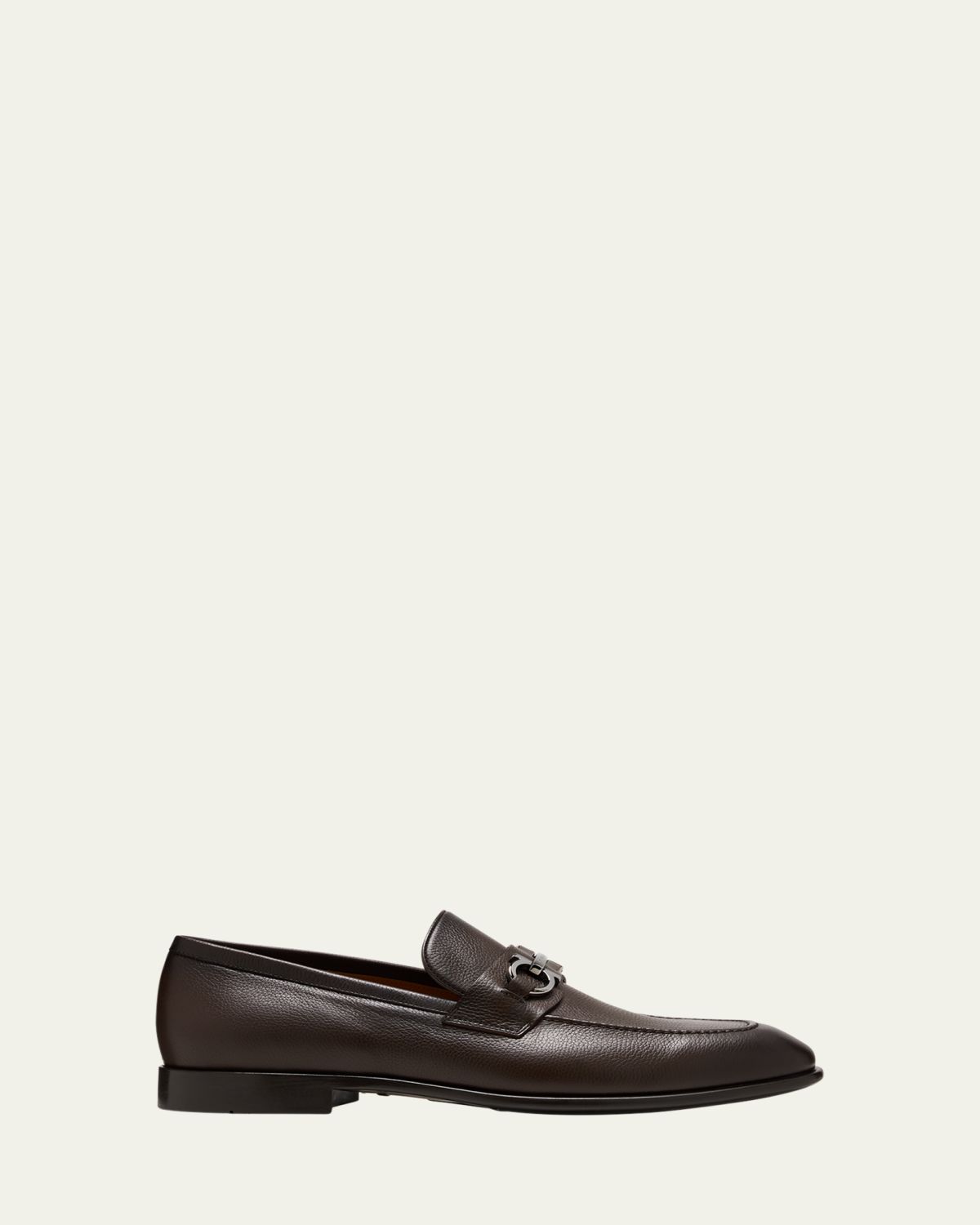 Ferragamo Men's Foster Grained Leather Gancini Bit Loafers | Thumbnail 6 Ferragamo Men's Foster Grained Leather Gancini Bit Loafers | Thumbnail 6