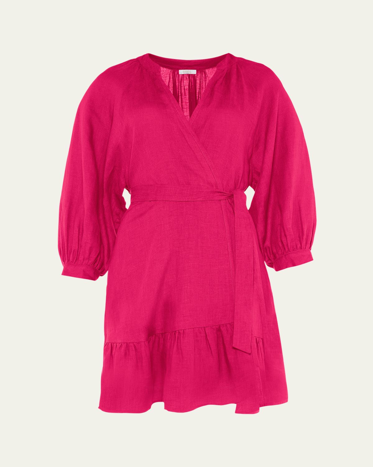 Eres Aimant Mini Linen Wrap Dress