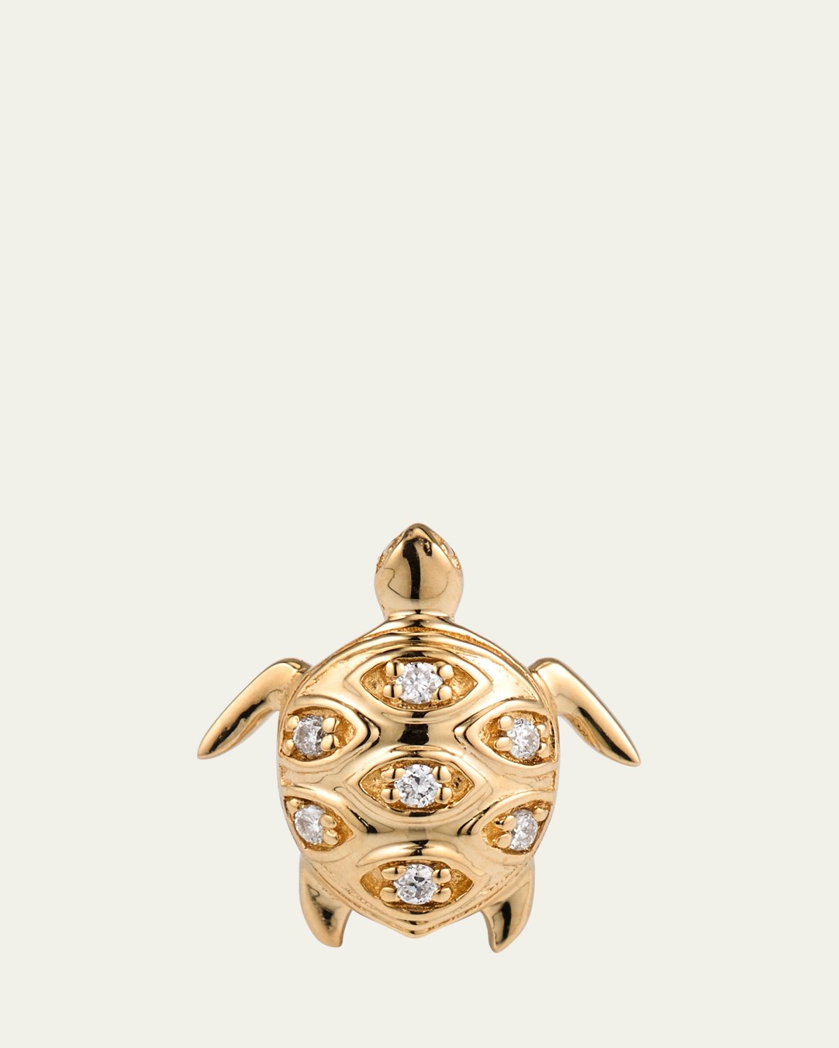 Sydney Evan 14K Turtle Earring with Marquise Eye Shell, Single | Thumbnail 5