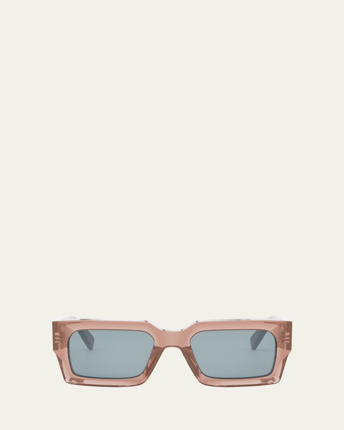 Celine Beveled Acetate Rectangle Sunglasses