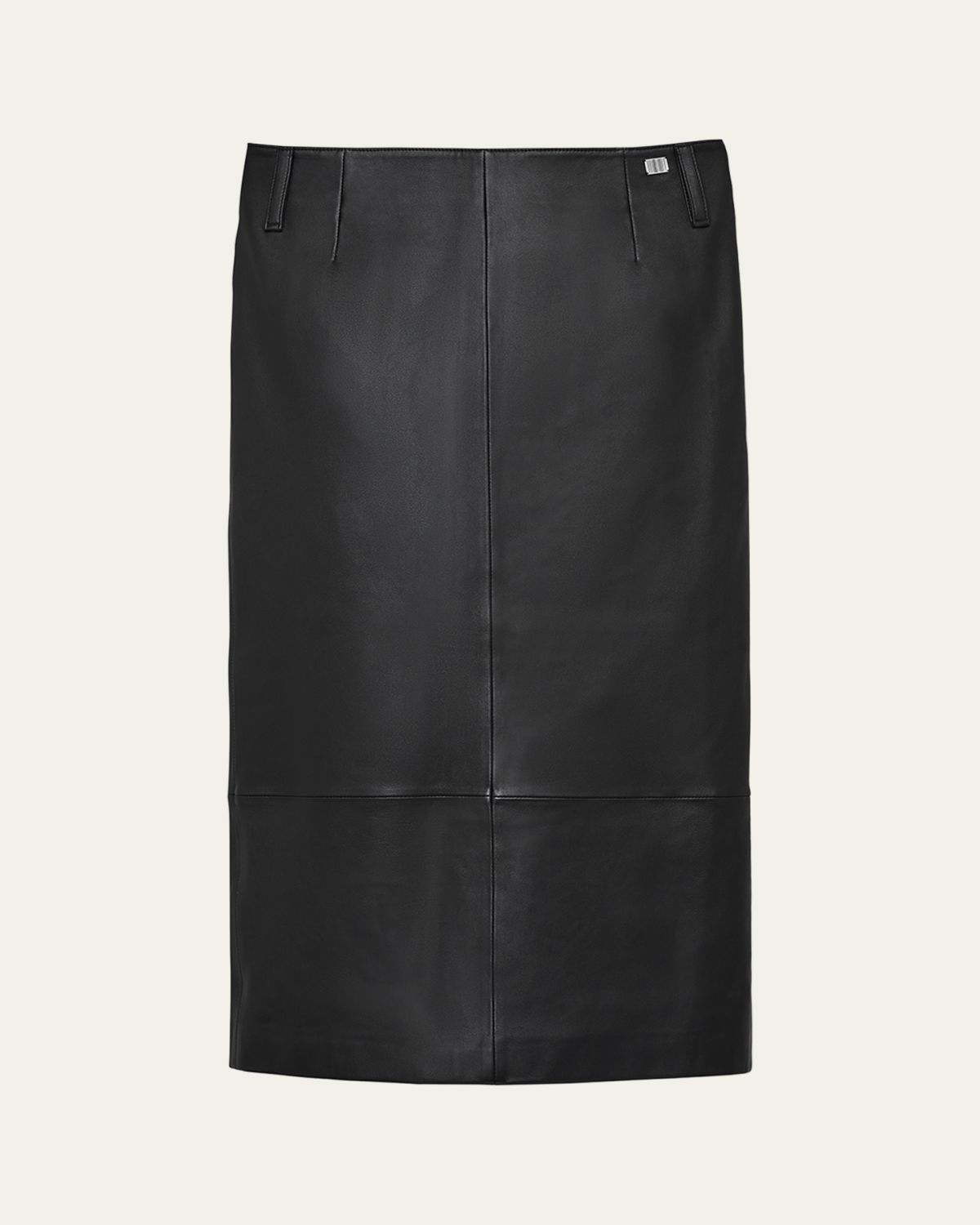 Marc Jacobs Leather Slim Pencil Midi Skirt