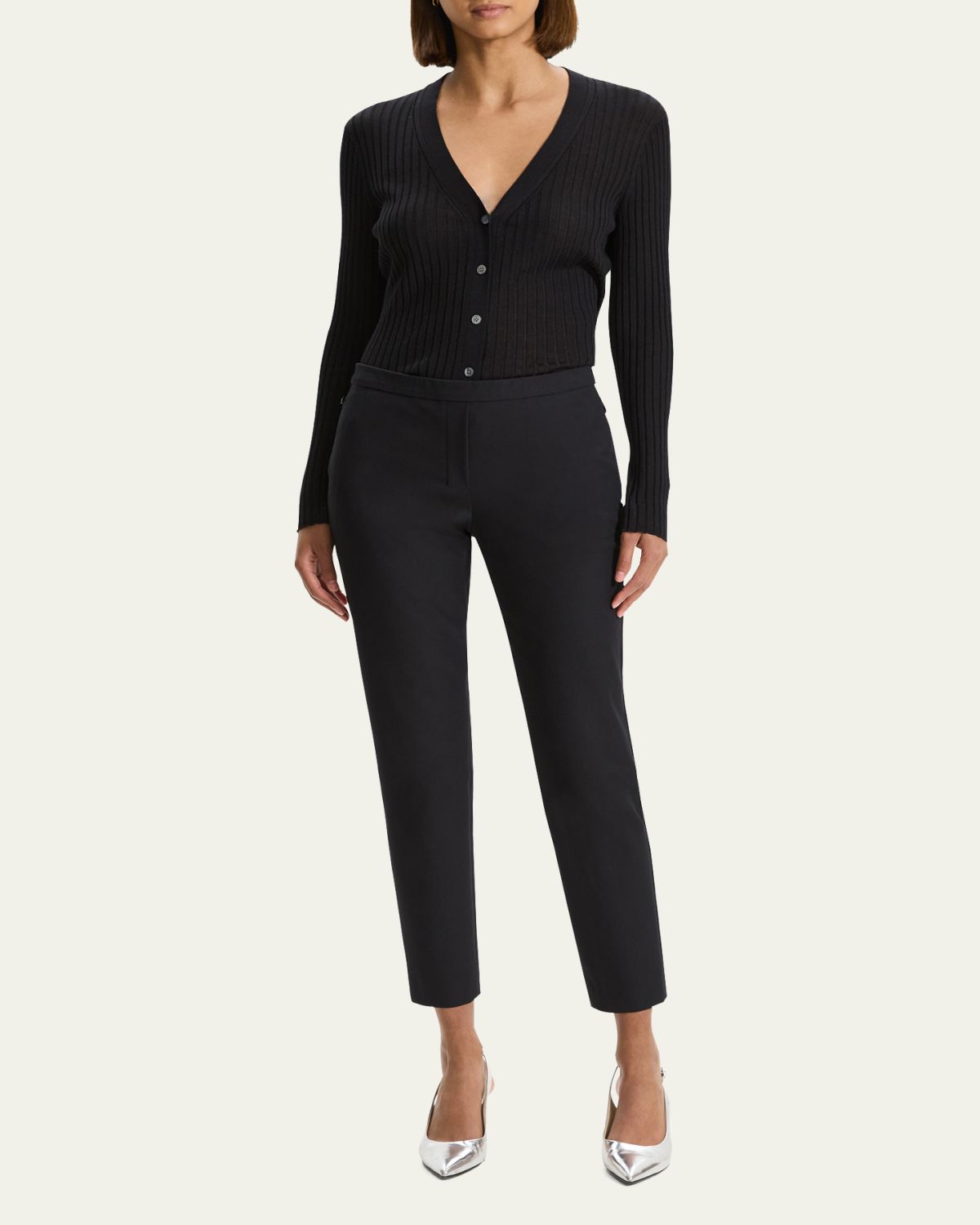 Theory Thaniel Slim Cropped Stretch Pants | Thumbnail 2 Theory Thaniel Slim Cropped Stretch Pants | Thumbnail 2