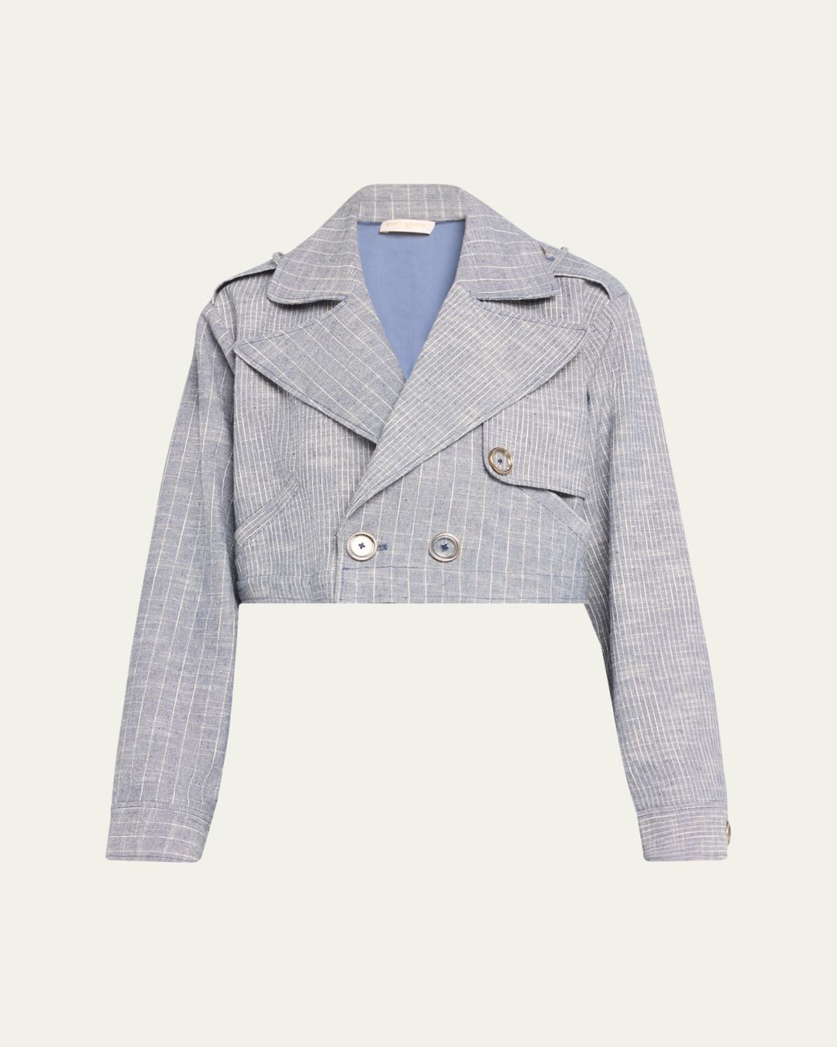 Ramy Brook Annika Striped Cropped Jacket