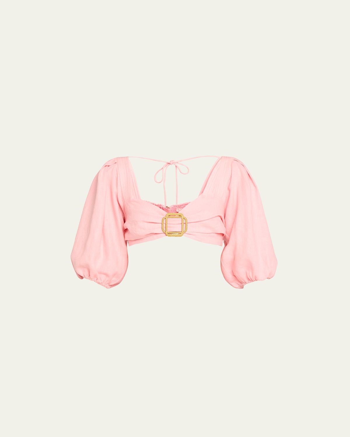 Ramy Brook Kelsey Balloon-Sleeve Cropped Blouse