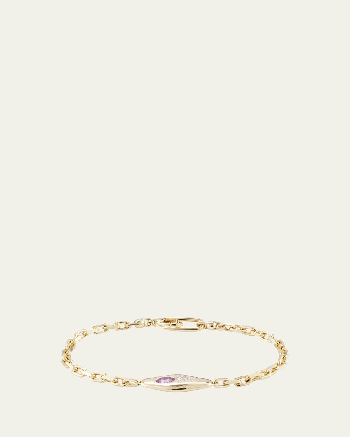 Uniform Object 18K Yellow Gold Sapphire And Diamond Mini Vessel Bracelet