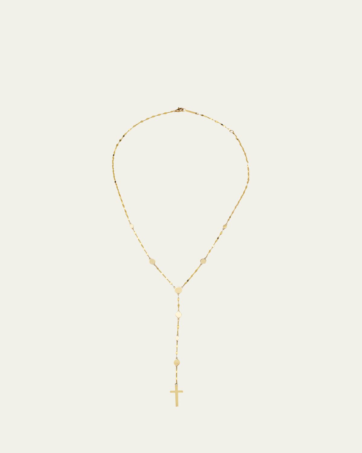 Lana 14K Yellow Gold Disc Chain Lariat Crossary Necklace, 18" | Thumbnail 6
