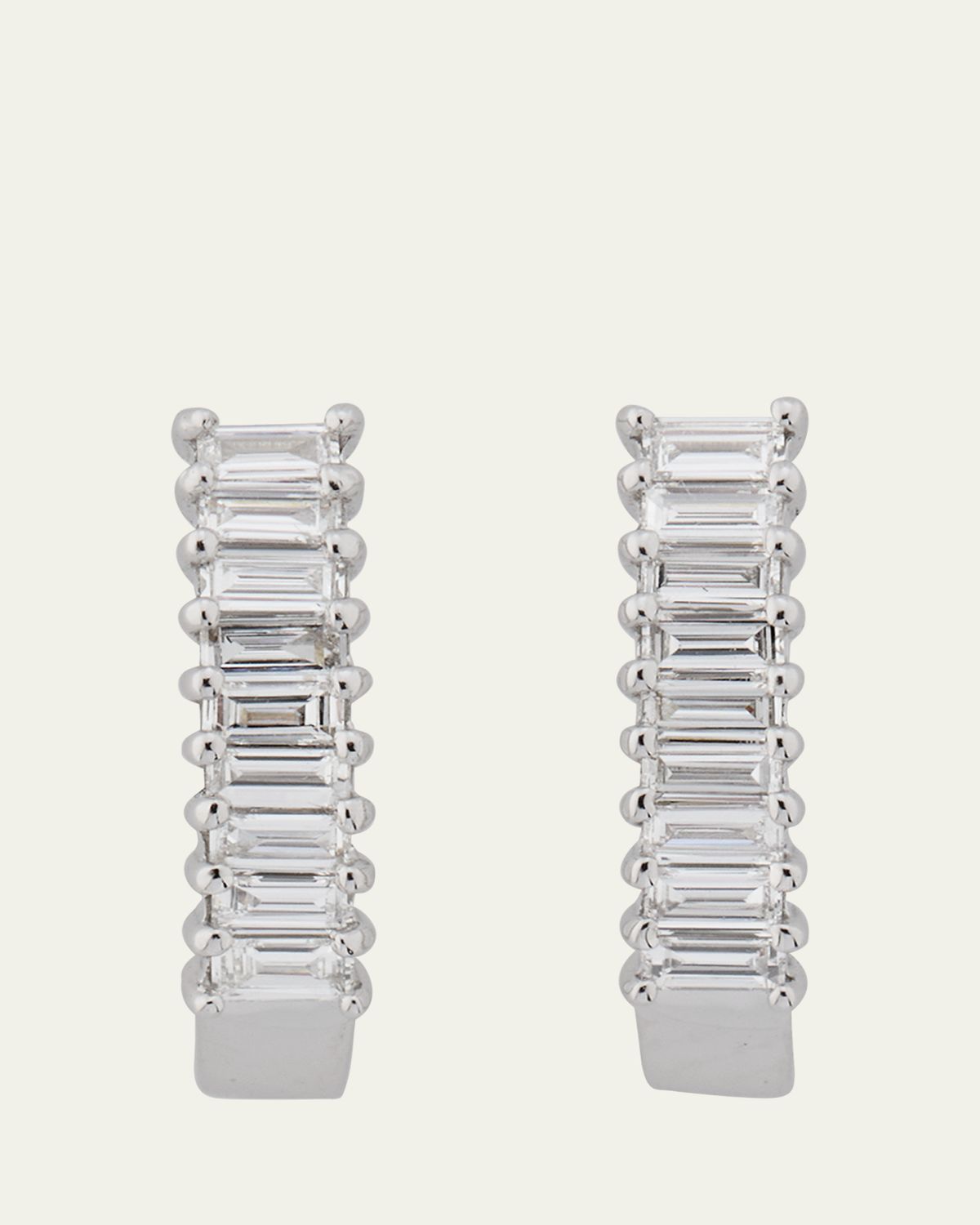 Lana 14K Gold Baguette Diamond Huggie Earrings, 0.5 tcw