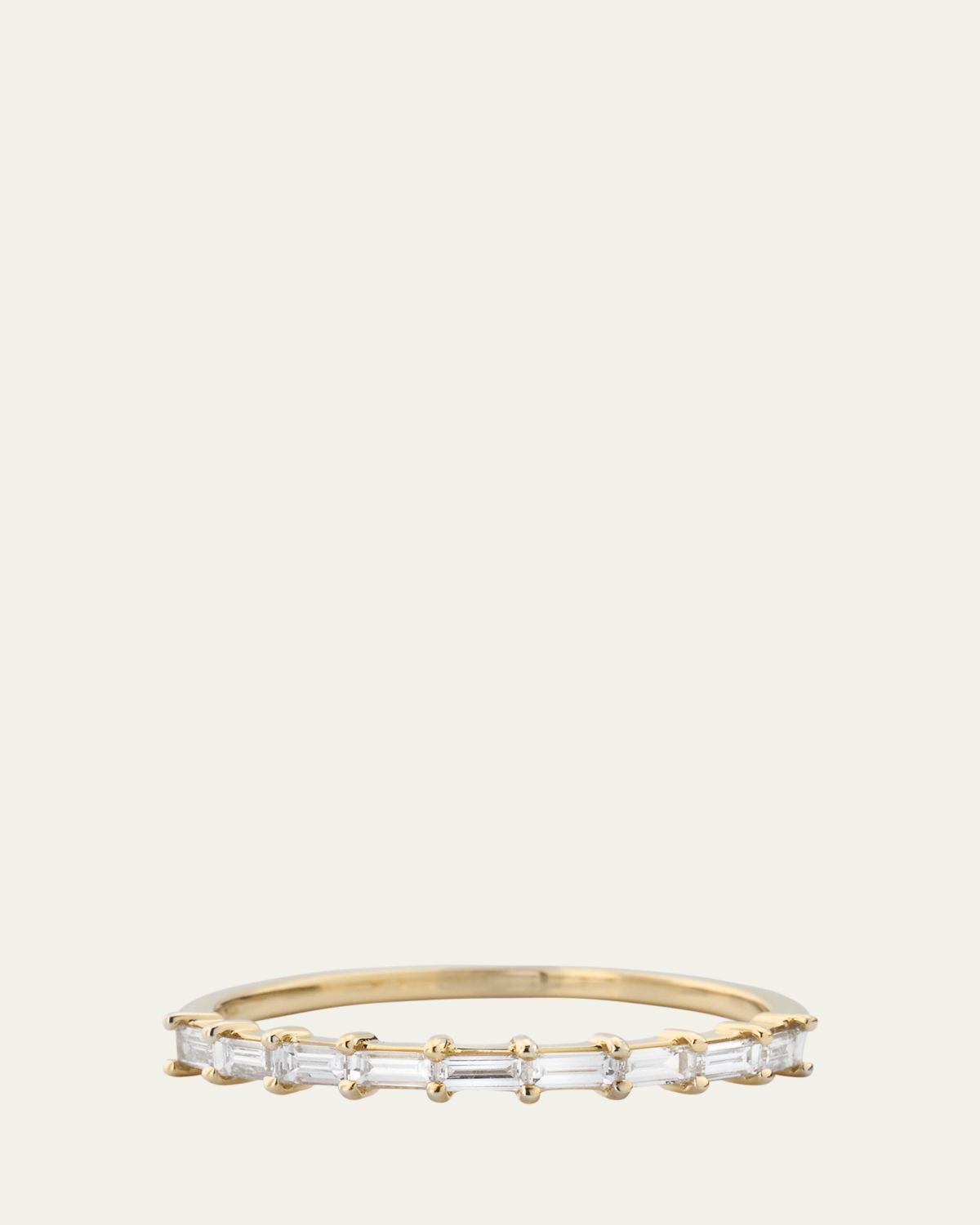 Lana 14K Gold Baguette Diamond Half Eternity Band Ring