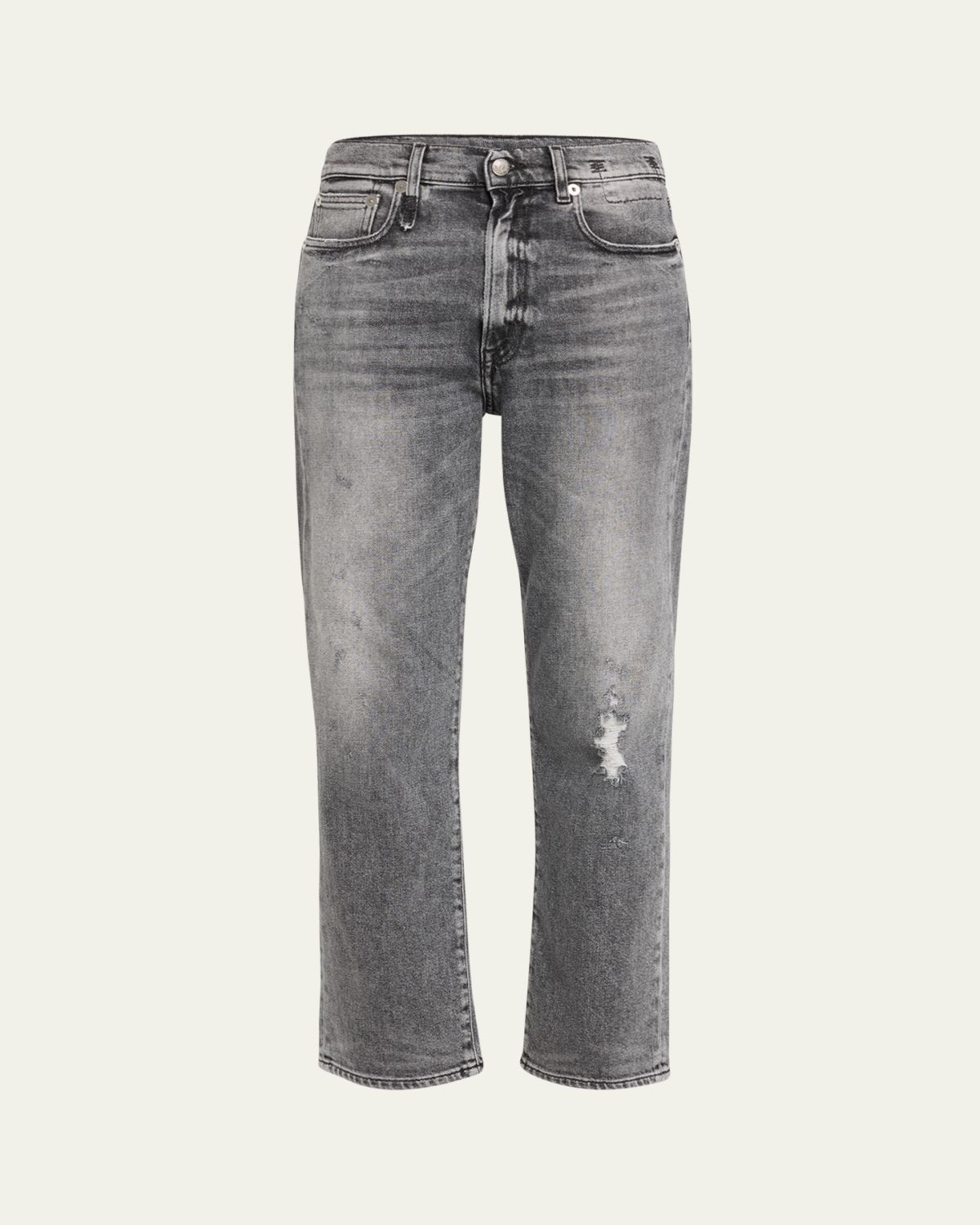 R13 Cropped Boyfriend Jeans