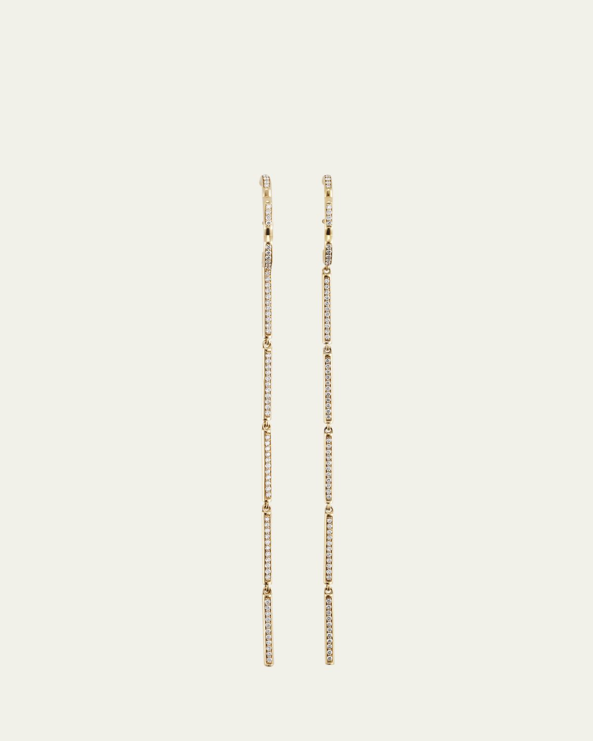 Savolinna Linette Diamond Linear Huggie Earrings