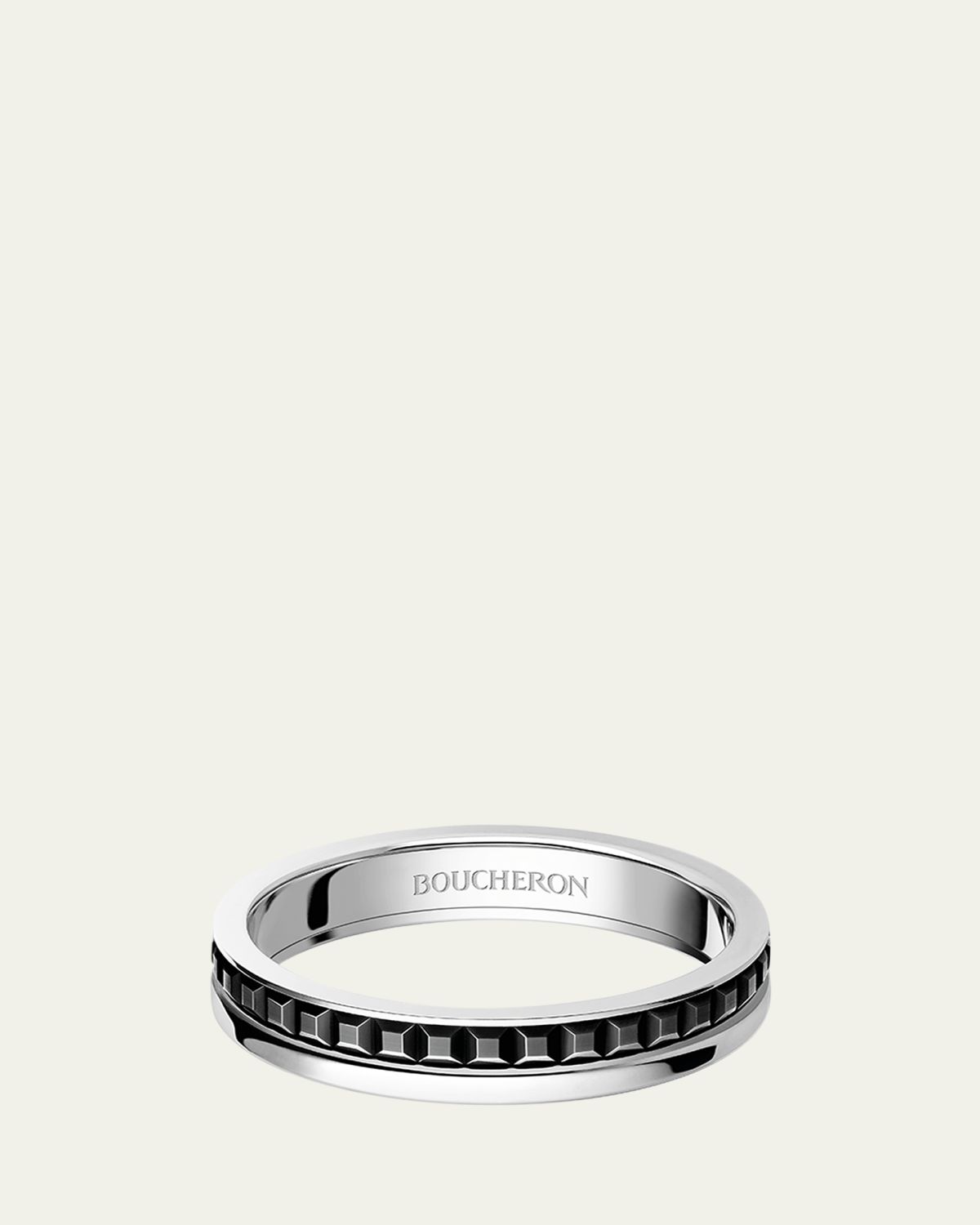 Boucheron Quatre 18K White Gold Follies Band Ring