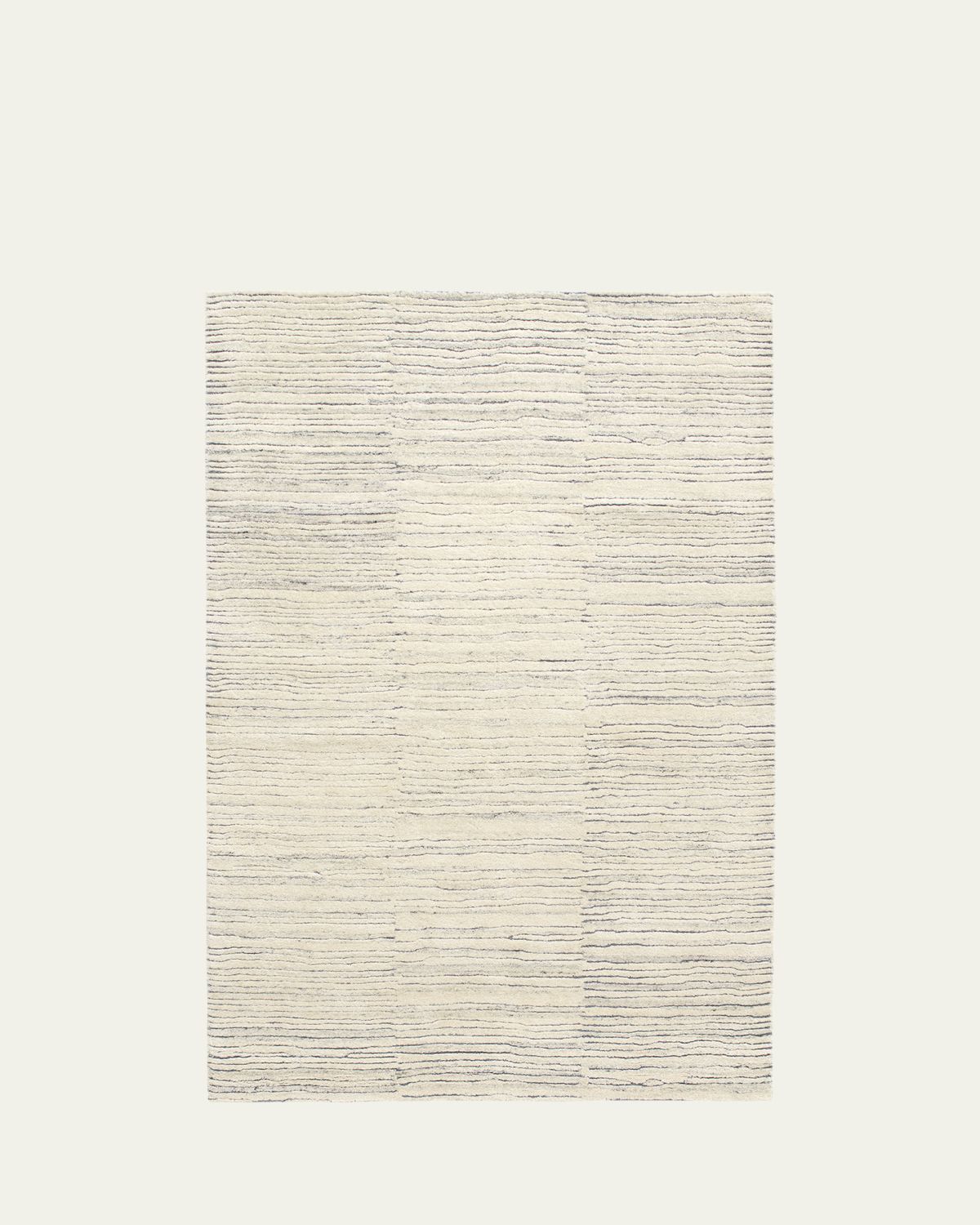 Annie Selke Avery Pewter Blue Hand-Tufted Wool Rug, 5'x 8'