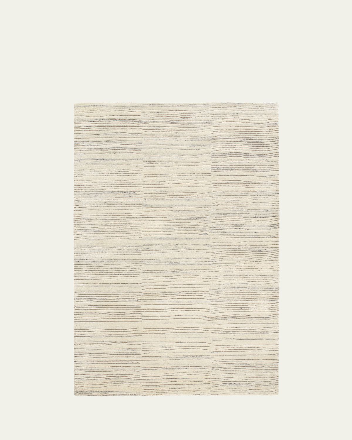 Annie Selke Avery Oatmeal Hand-Tufted Wool Rug, 4'x 6'