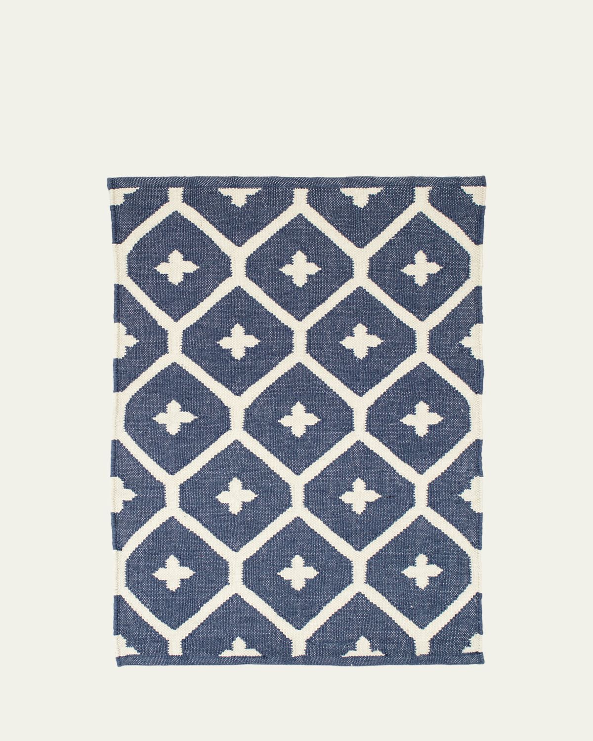 Annie Selke Elizabeth Navy Handwoven Indoor/Outdoor Rug, 8'x 10'