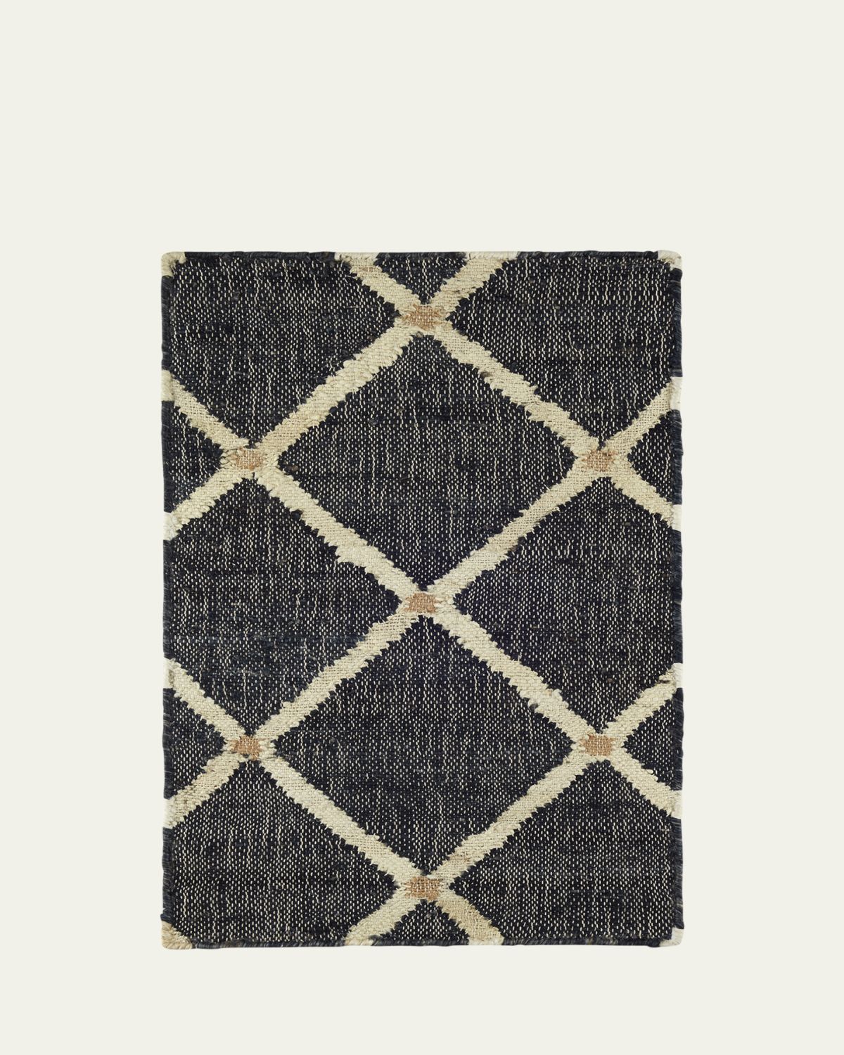 Annie Selke Kali Black Handwoven Rug, 9'x 12'