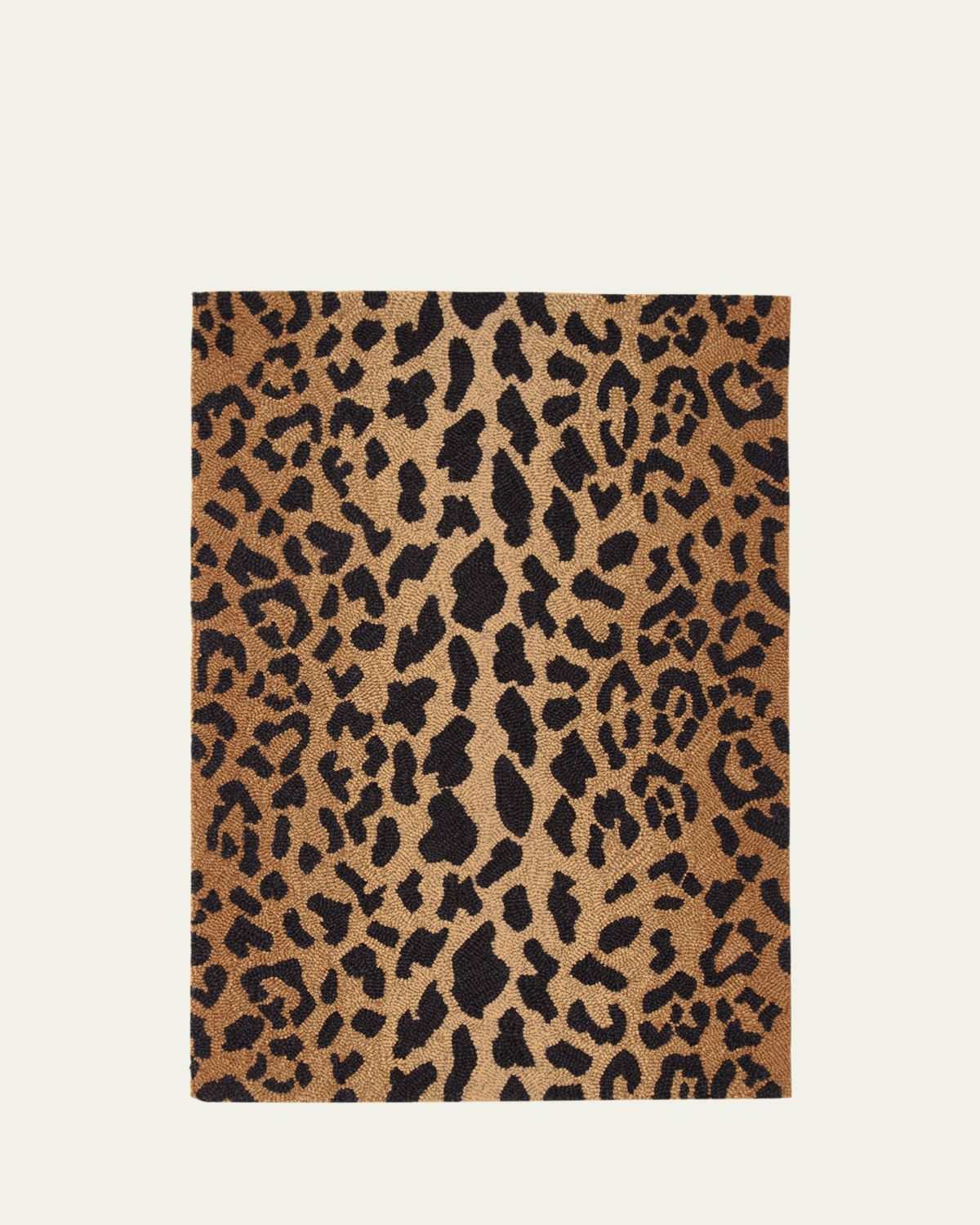 Annie Selke Leopard Micro-Hooked Rug, 4'x 6'