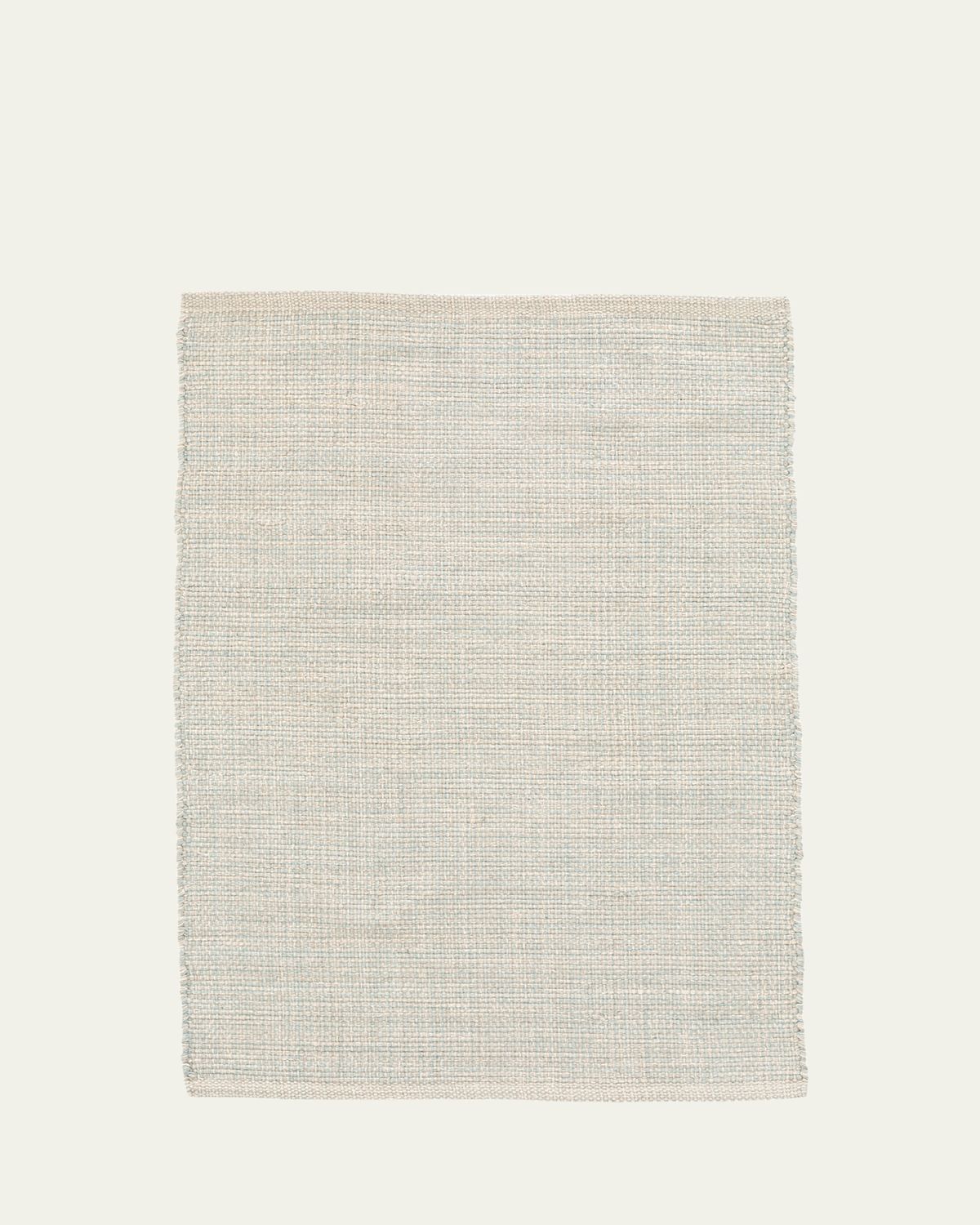 Annie Selke Marled Light Blue Handwoven Cotton Rug, 6'x 9'
