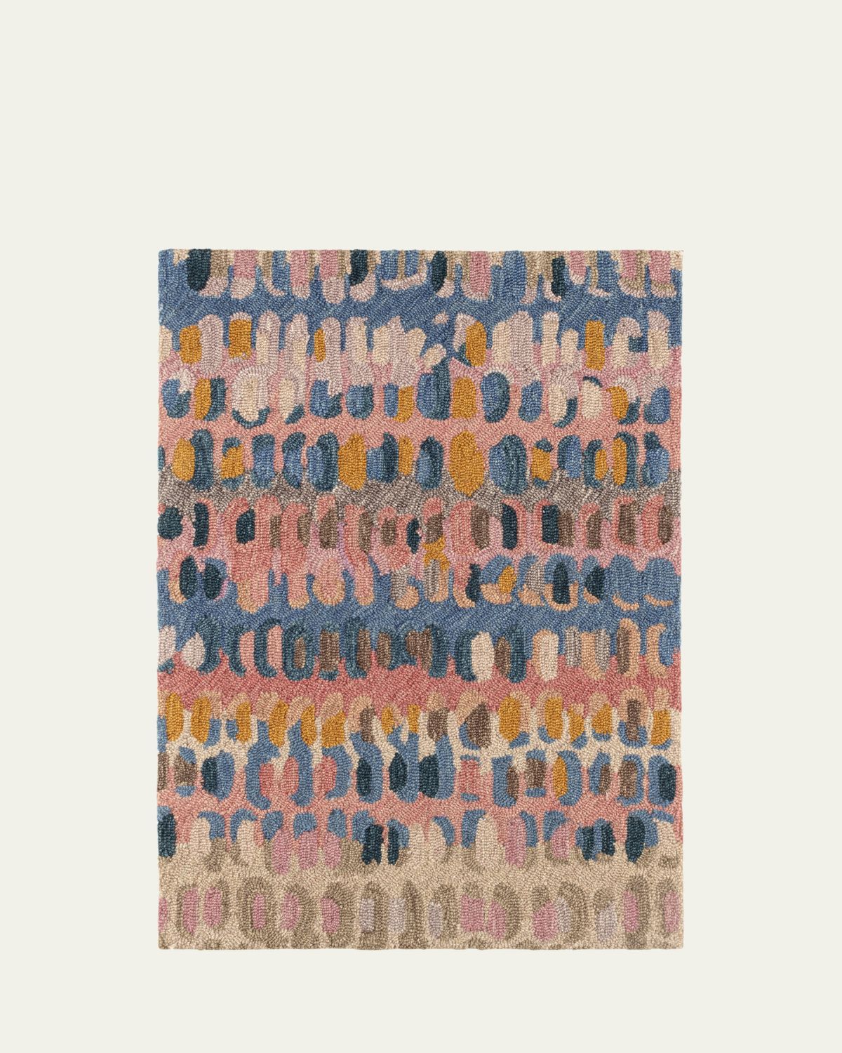 Annie Selke Paint Chip Coral Micro-Hooked Rug, 6'x 9'