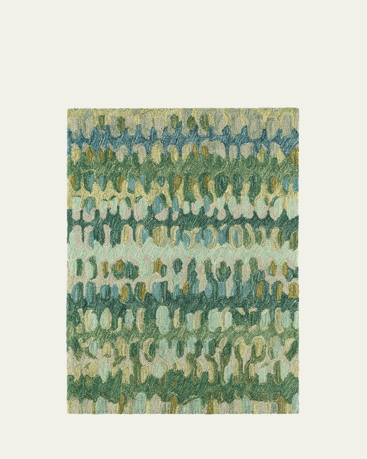 Annie Selke Paint Chip Moss Micro-Hooked Rug, 10'x 14'