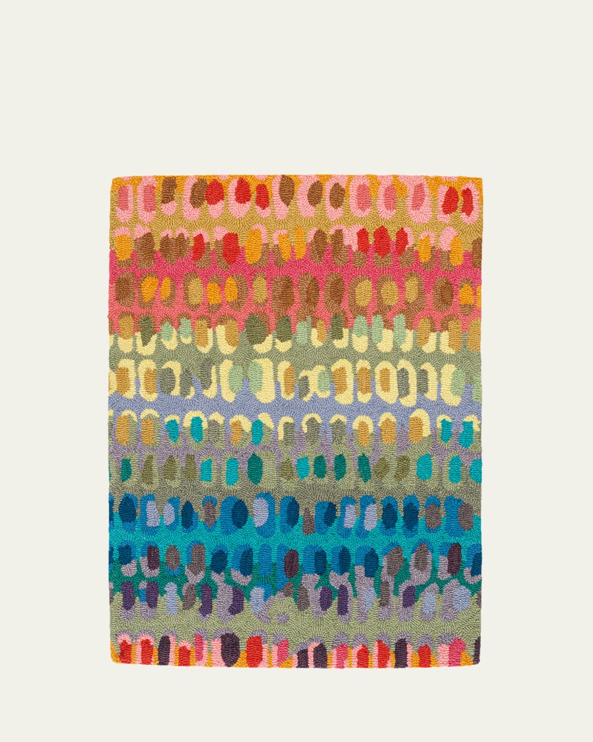 Annie Selke Paint Chip Multi Micro-Hooked Rug, 9'x 12'