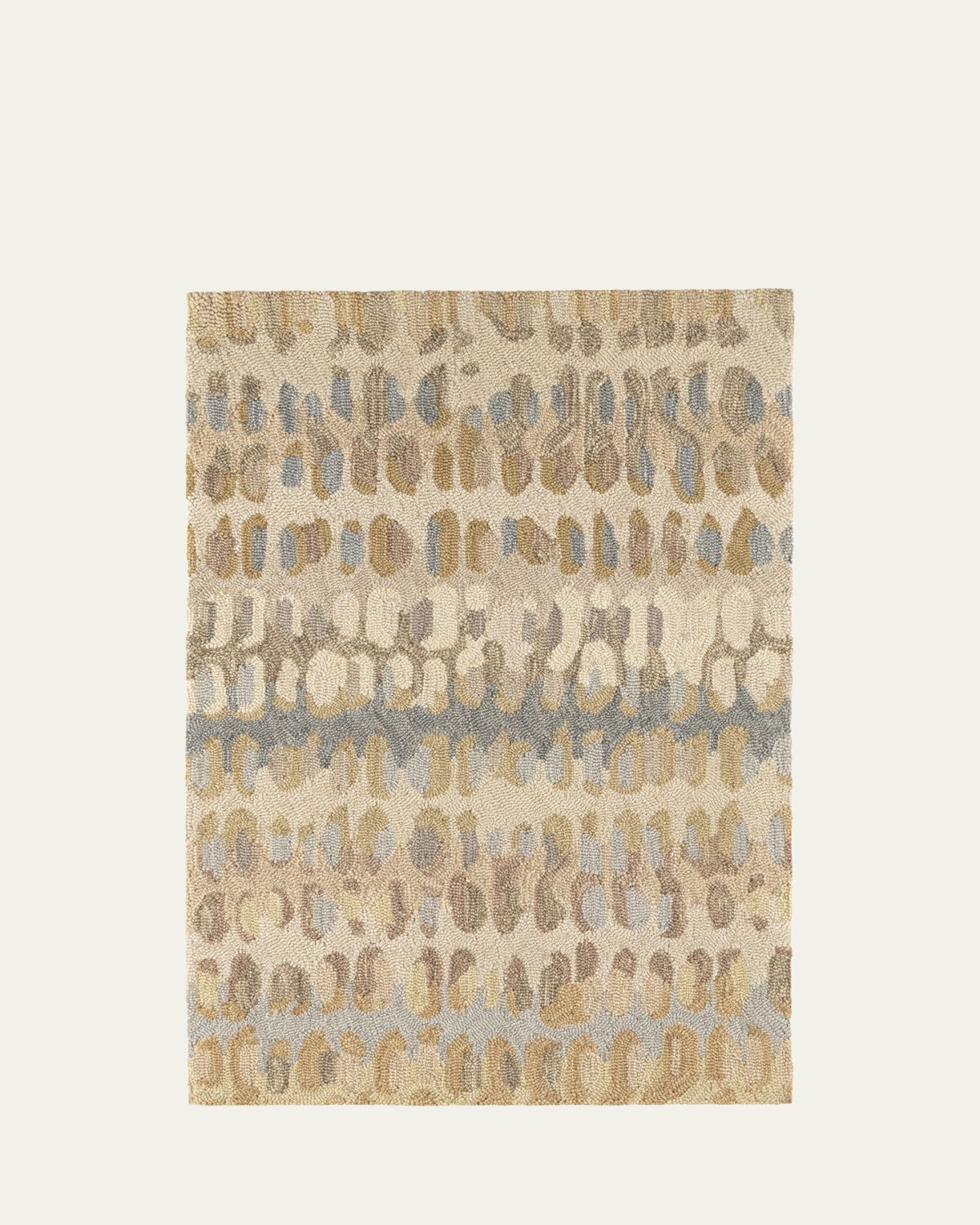 Annie Selke Paint Chip Natural Micro-Hooked Rug, 6'x 9'