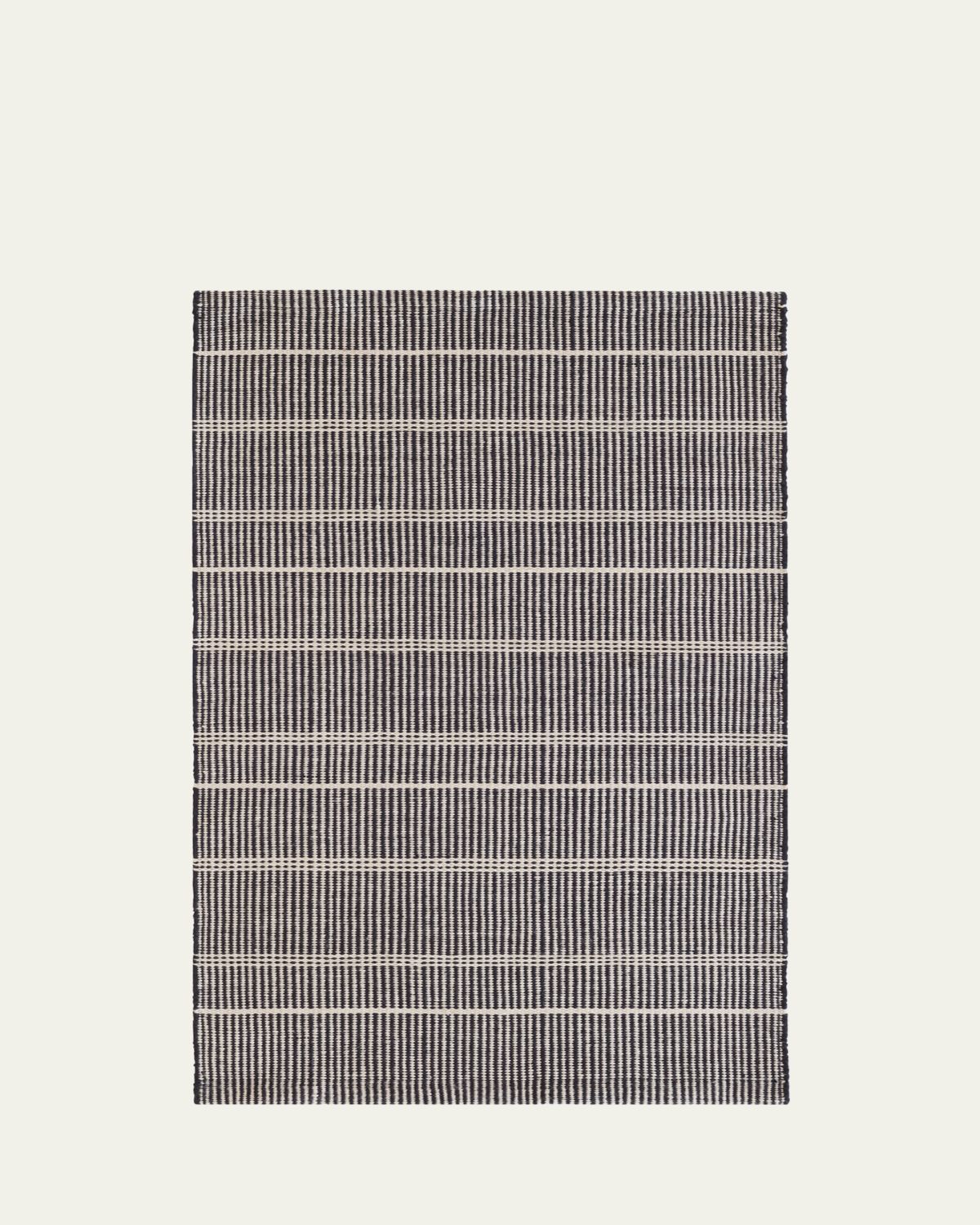 Annie Selke Samson Black Handwoven Indoor/Outdoor Rug, 5'x 8'