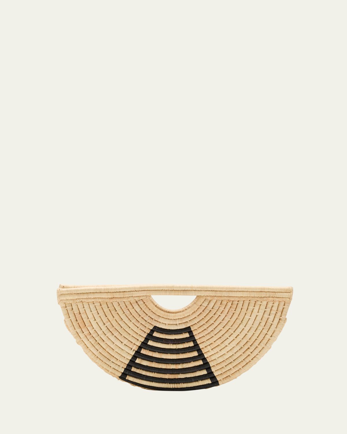 EILAF Large Half Moon Raffia Top-Handle Bag