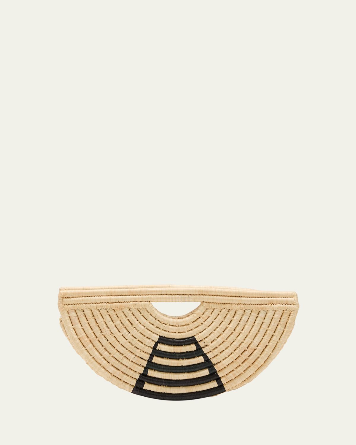 EILAF Mini Half Moon Raffia Top-Handle Bag