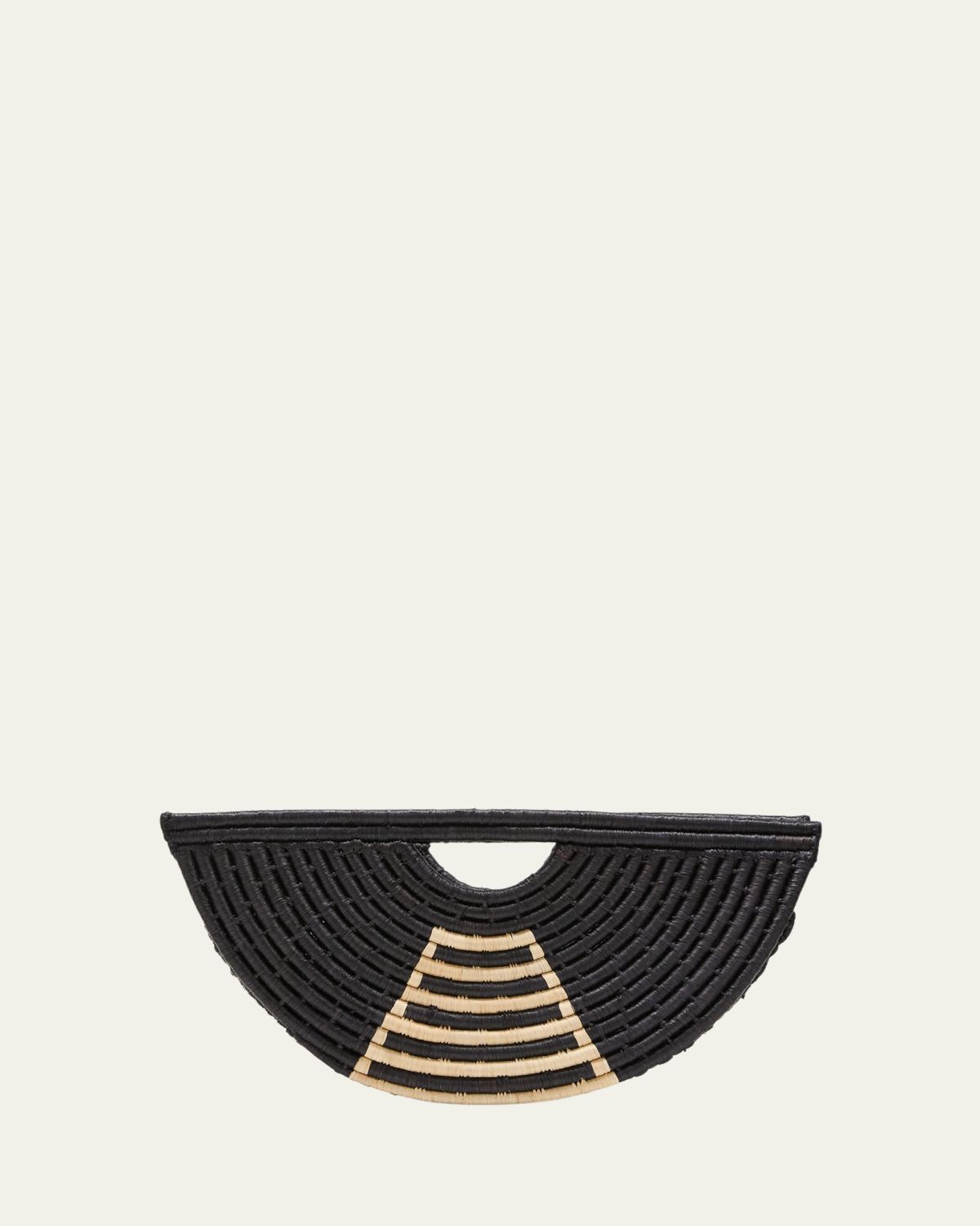 EILAF Large Half Moon Raffia Top-Handle Bag