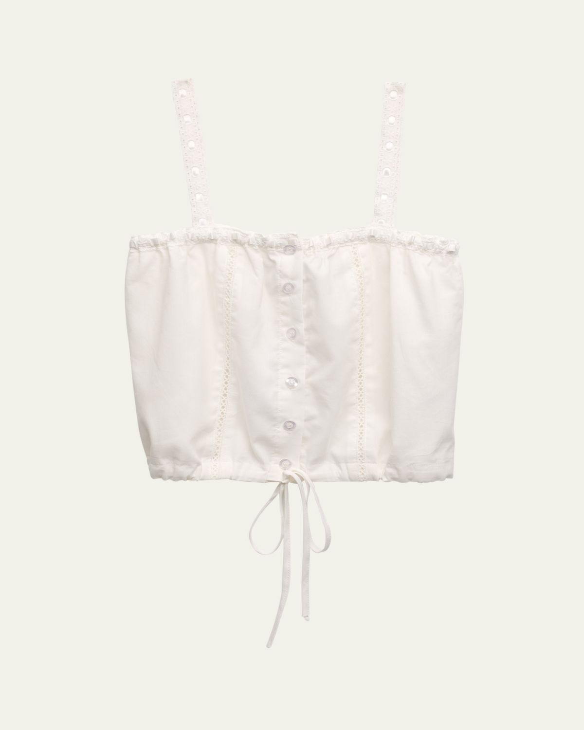 KatieJ NYC Girl's Willow Tween Lace Insert Cami, Size S-