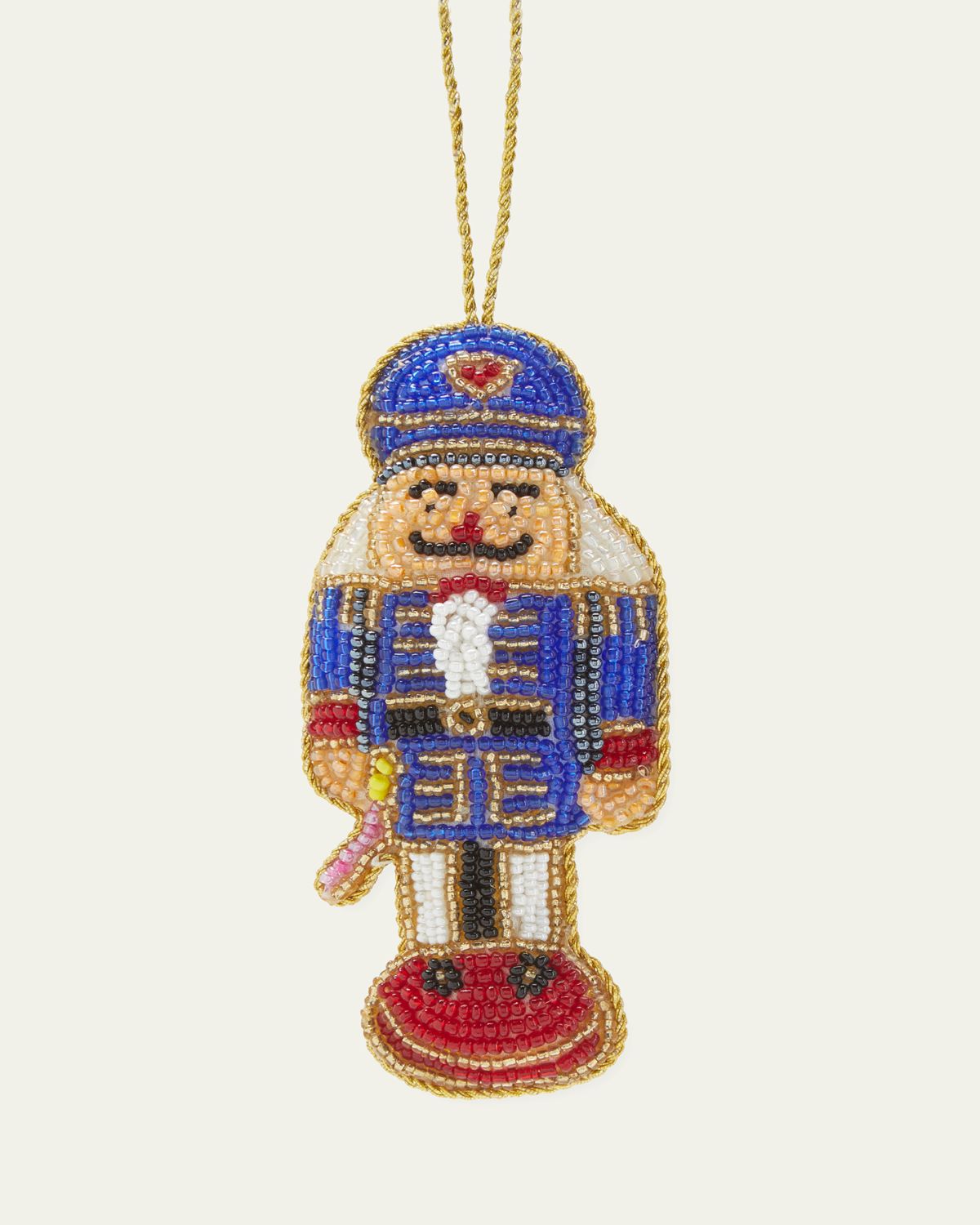 Sudha Pennathur Nutcracker Beaded Christmas Ornament