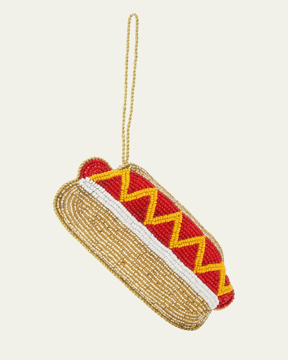 Sudha Pennathur Hot Dog Beaded Ornament