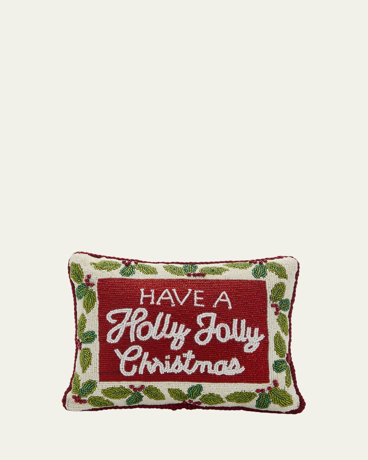 Sudha Pennathur Have a Holly Jolly Christmas Pillow