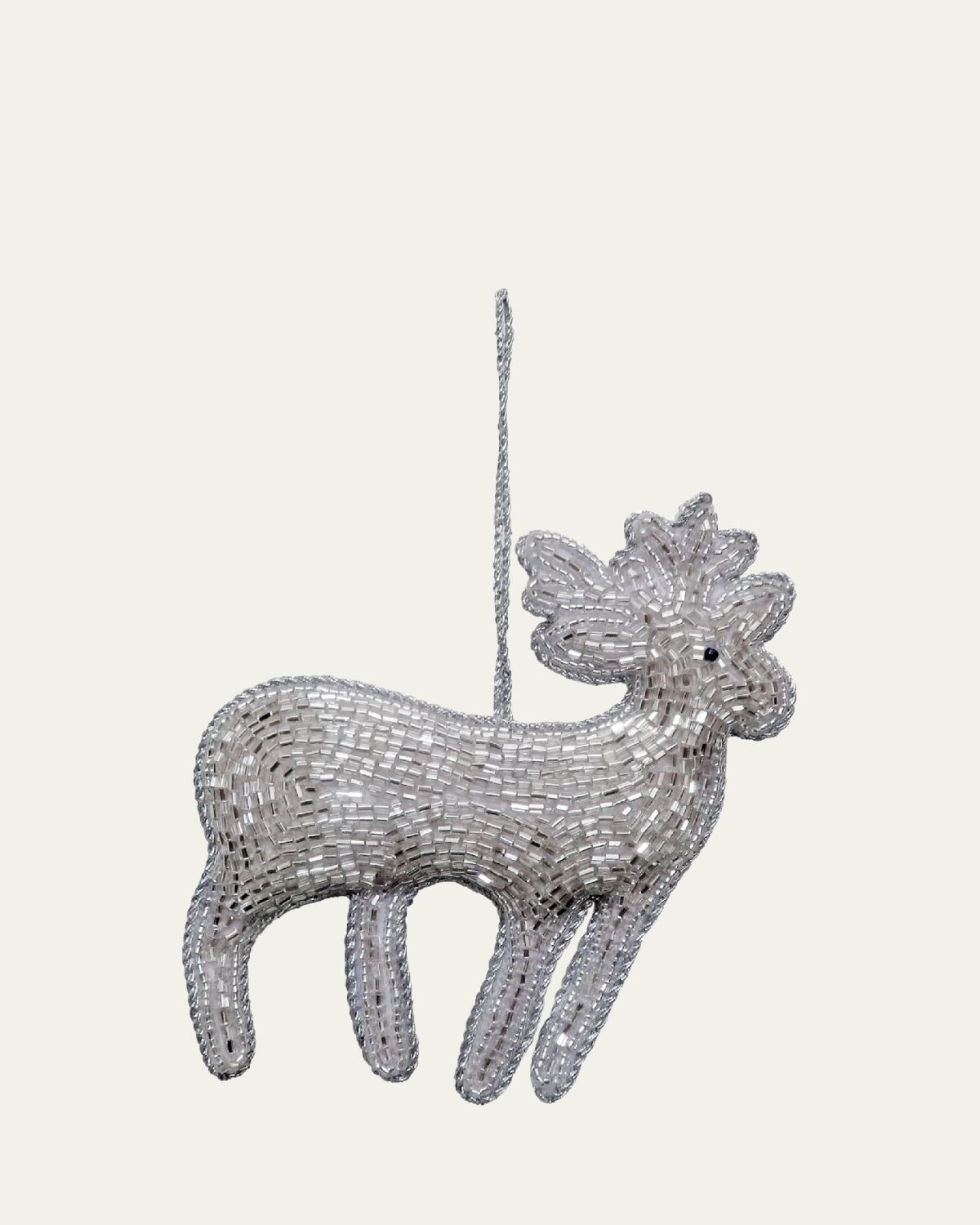 Sudha Pennathur Reindeer Beaded Ornament