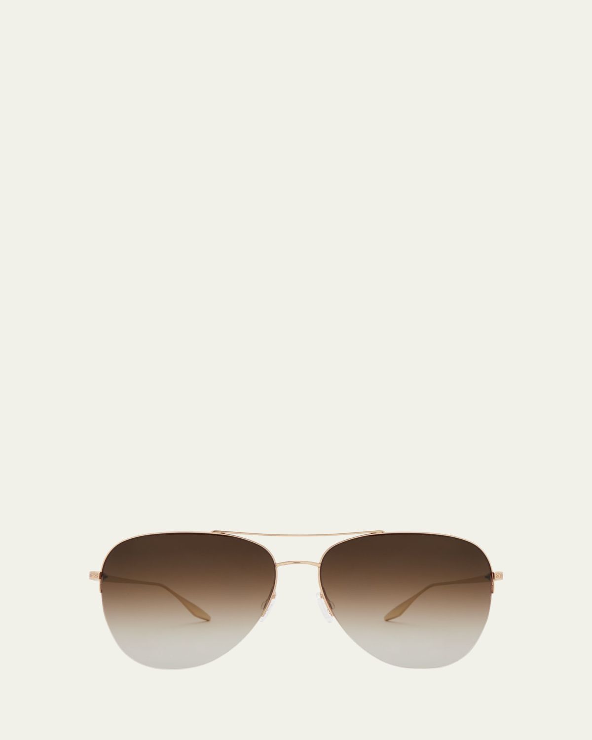 Barton Perreira Chevalier Brown Titanium Aviator Sunglasses