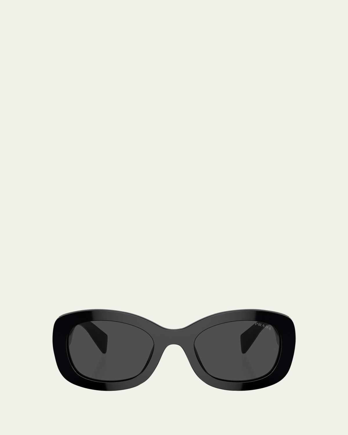 Prada Oversized Logo Acetate & Plastic Oval Sunglasses