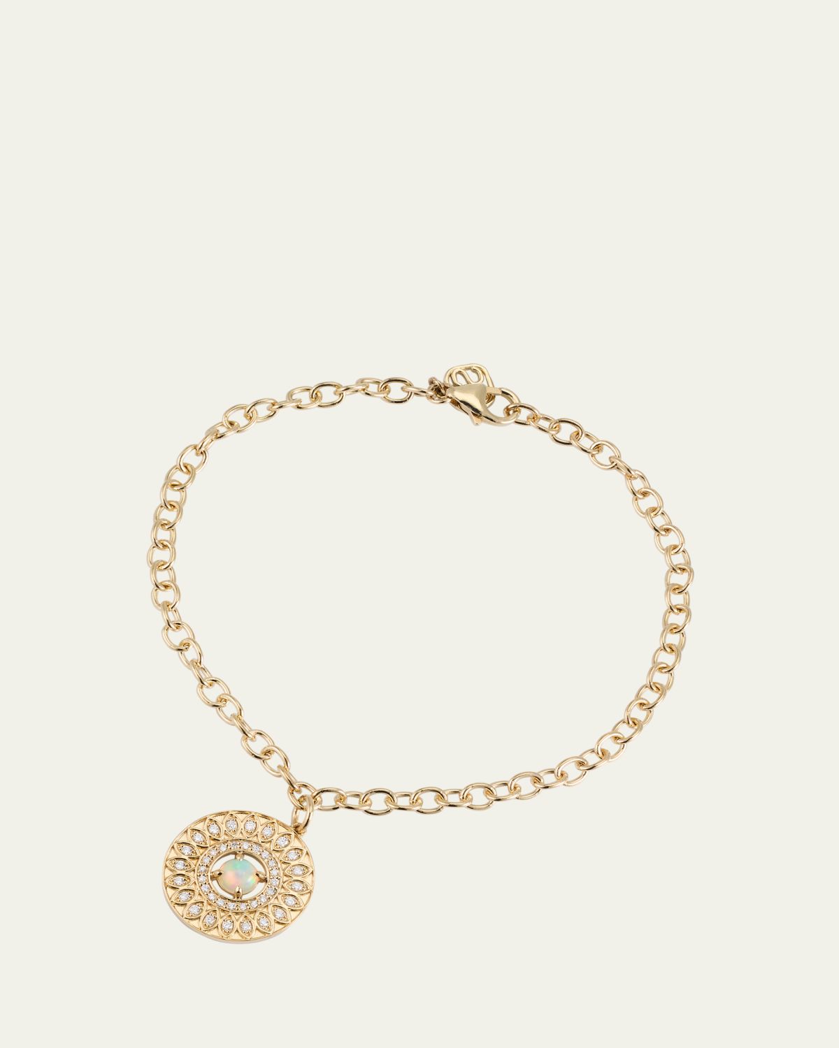 Sydney Evan Marquise Eye Wheel Charm, Opal and Diamond Chain Bracelet | Thumbnail 5 Sydney Evan Marquise Eye Wheel Charm, Opal and Diamond Chain Bracelet | Thumbnail 5