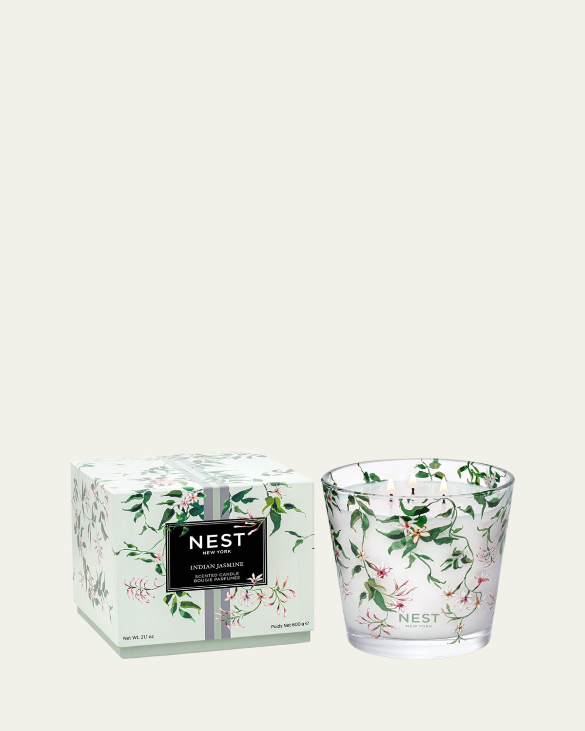 NEST New York Indian Jasmine Specialty 3-Wick Candle, 600 g